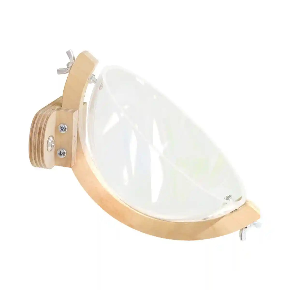 Transparent Bird Nest Capsule Wooden Wall-Mount Design Hummingbird House