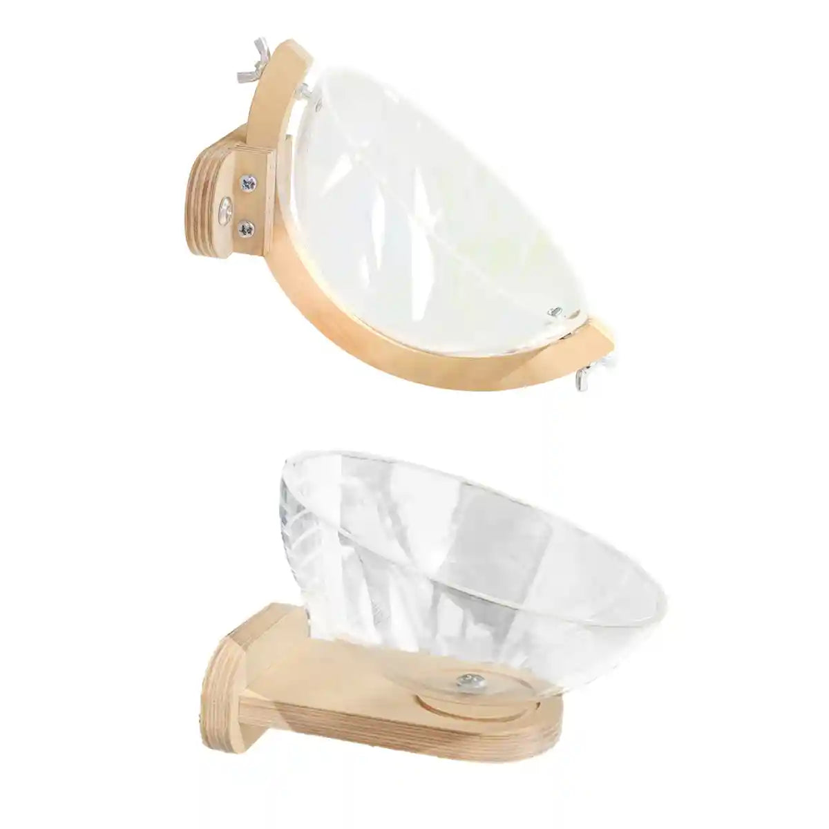 Transparent Bird Nest Capsule Wooden Wall-Mount Design Hummingbird House