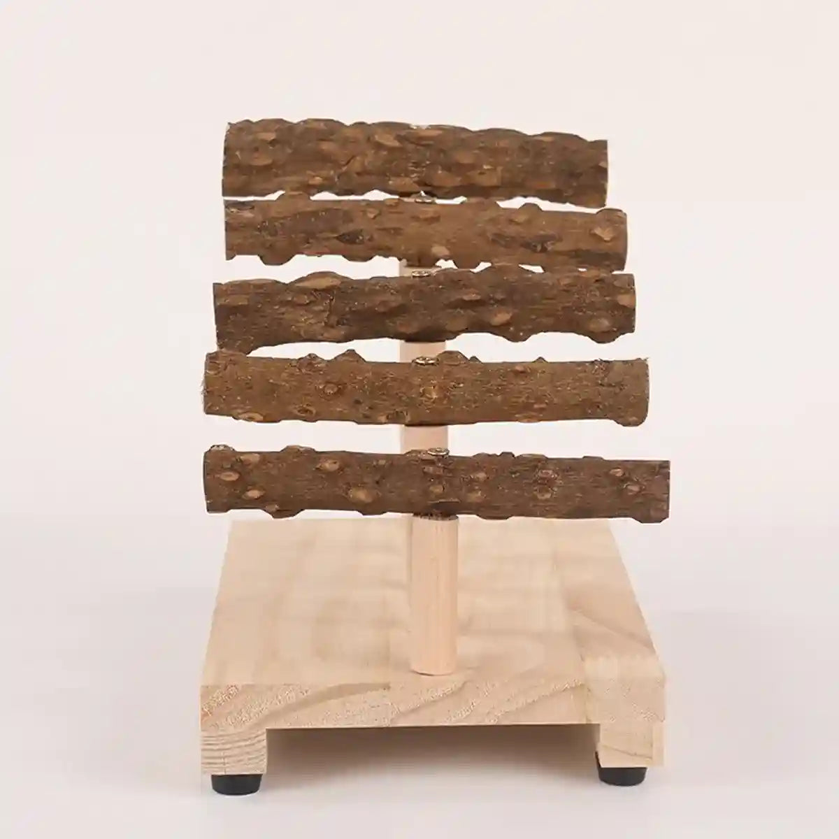 Climbing Ladder Parrot Stand with Natural Perches for Birds