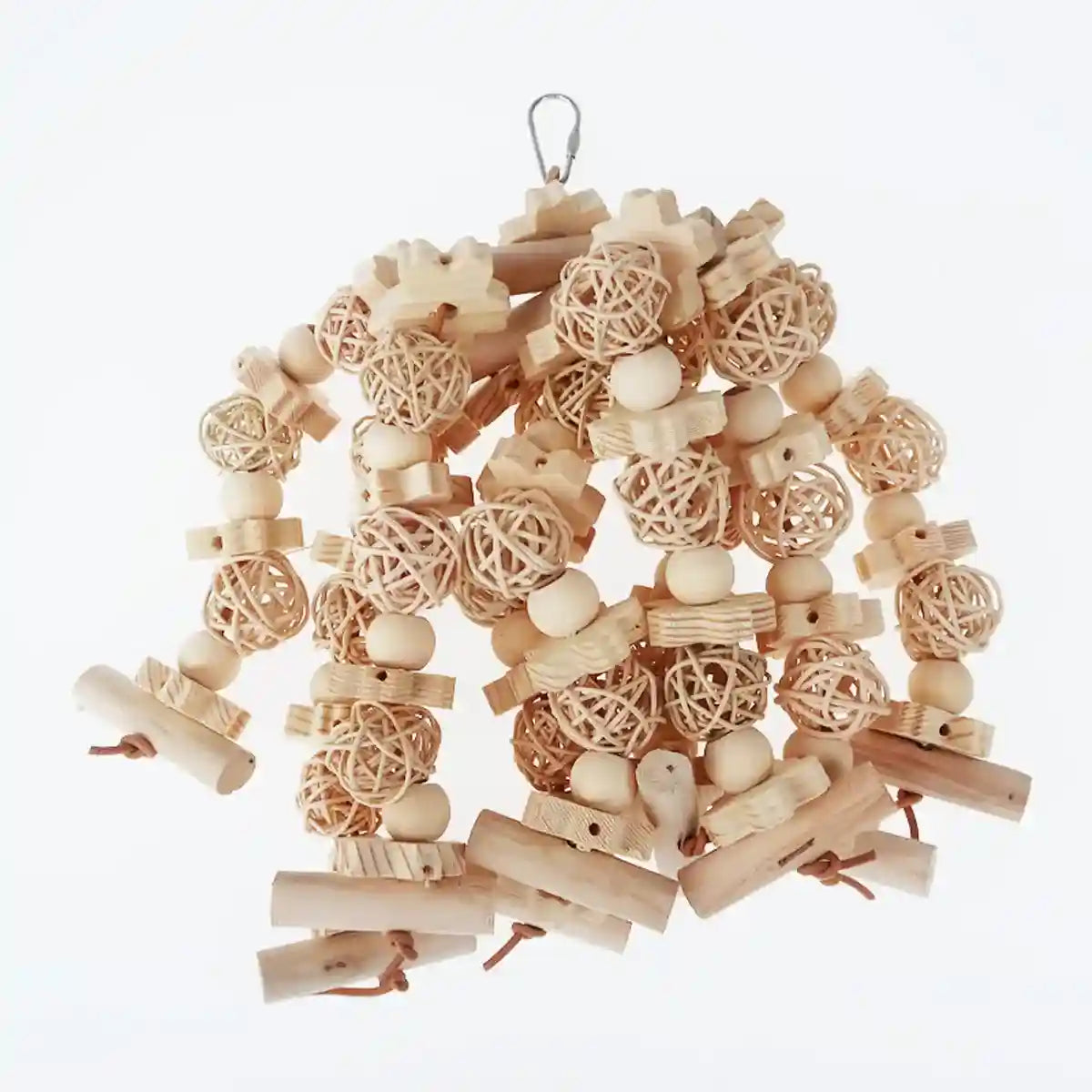 Natural Wooden Cage Accessory Bird Chew Toy for Parrots & Budgies