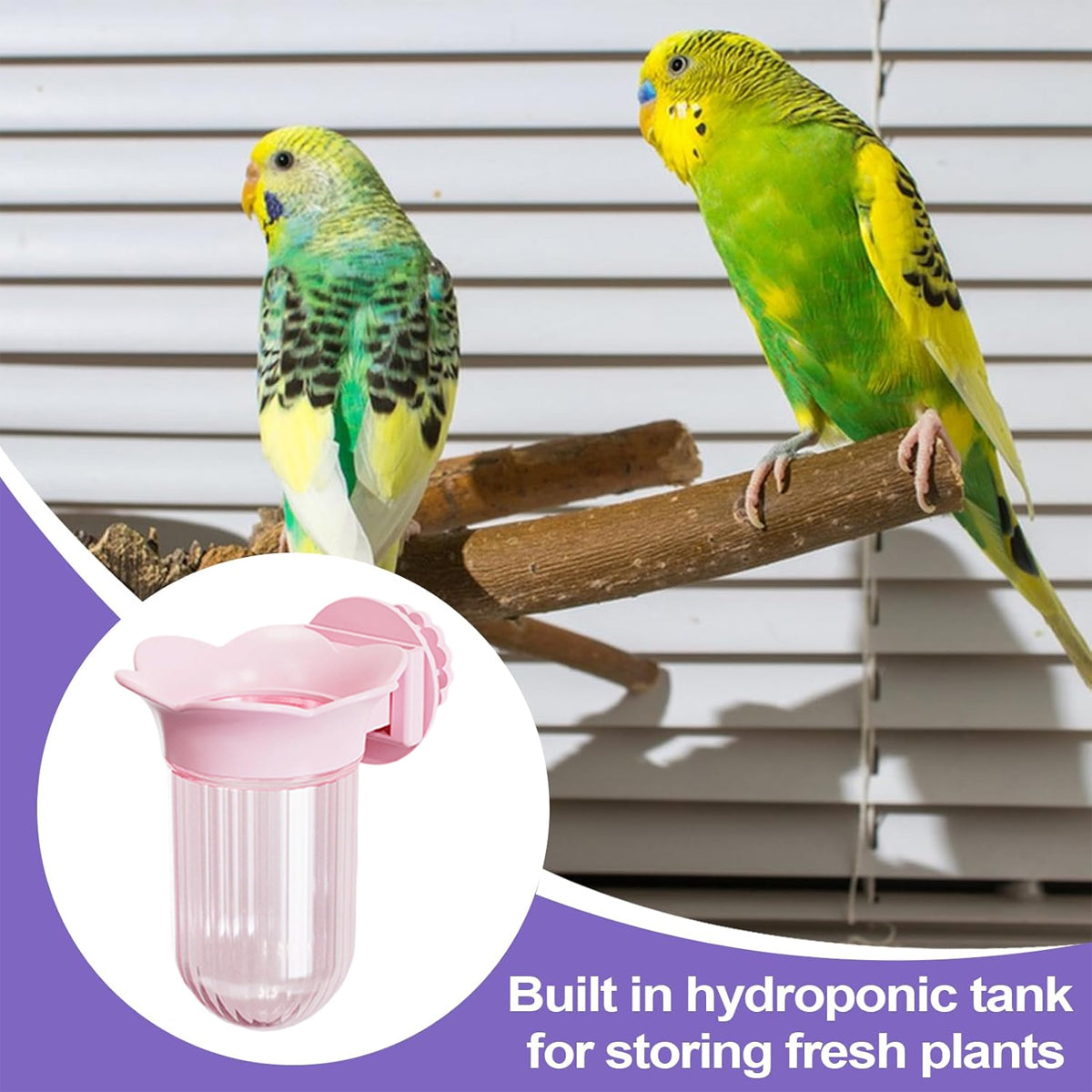 Hydroponic Bird Cage Feeder Cup Fruit & Vegetable Holder