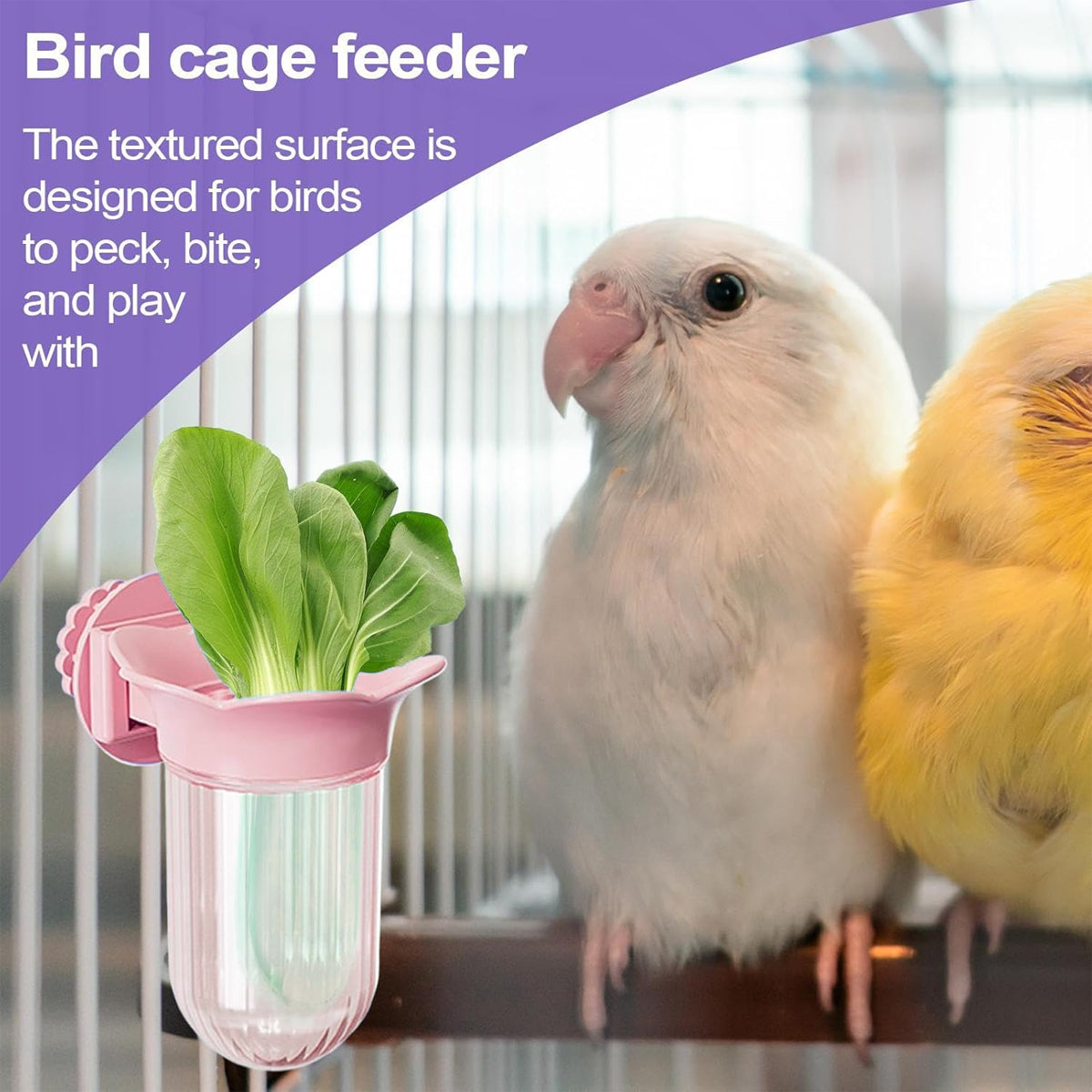 Hydroponic Bird Cage Feeder Cup Fruit & Vegetable Holder
