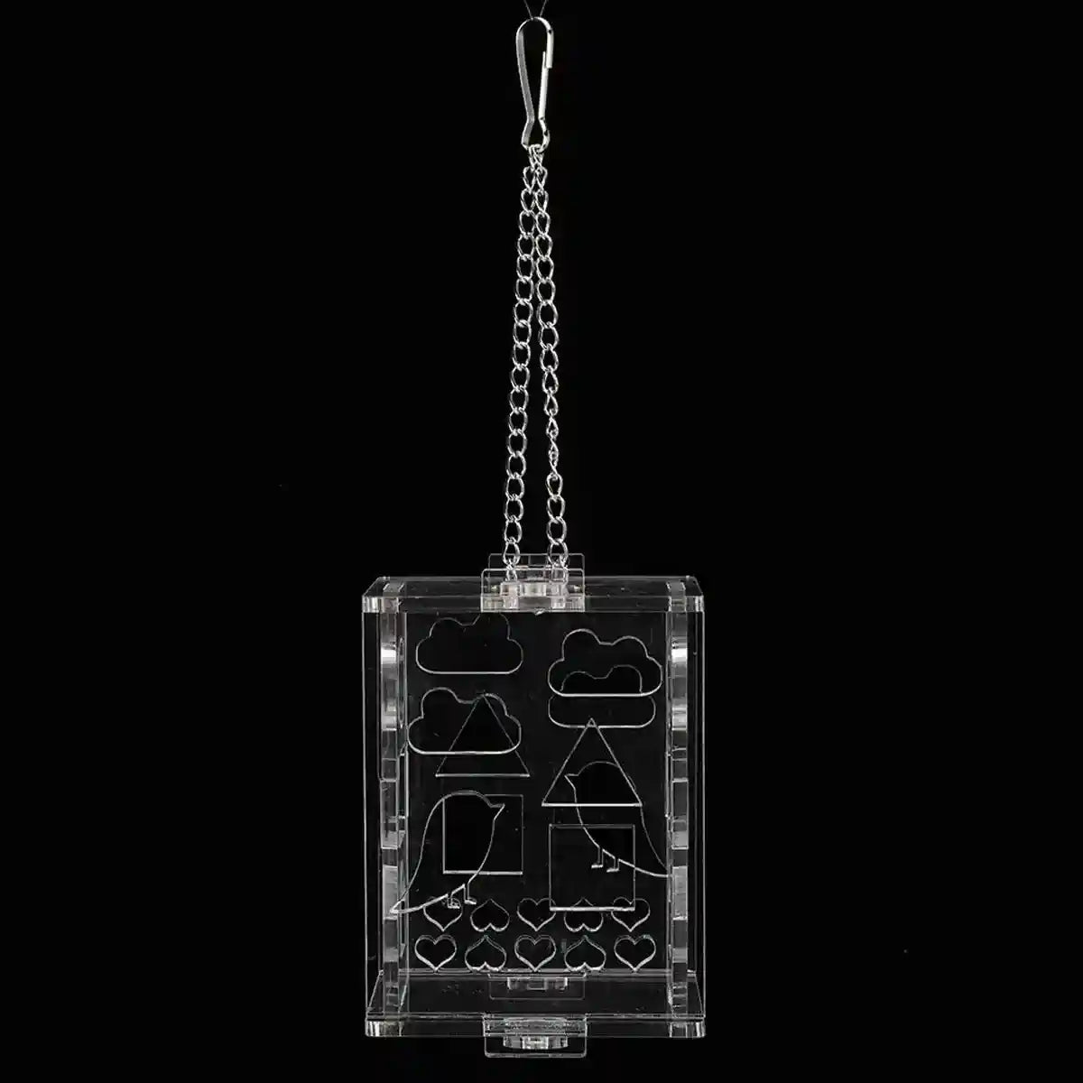 Acrylic Parrot Foraging Toy Hanging Puzzle Feeder Box