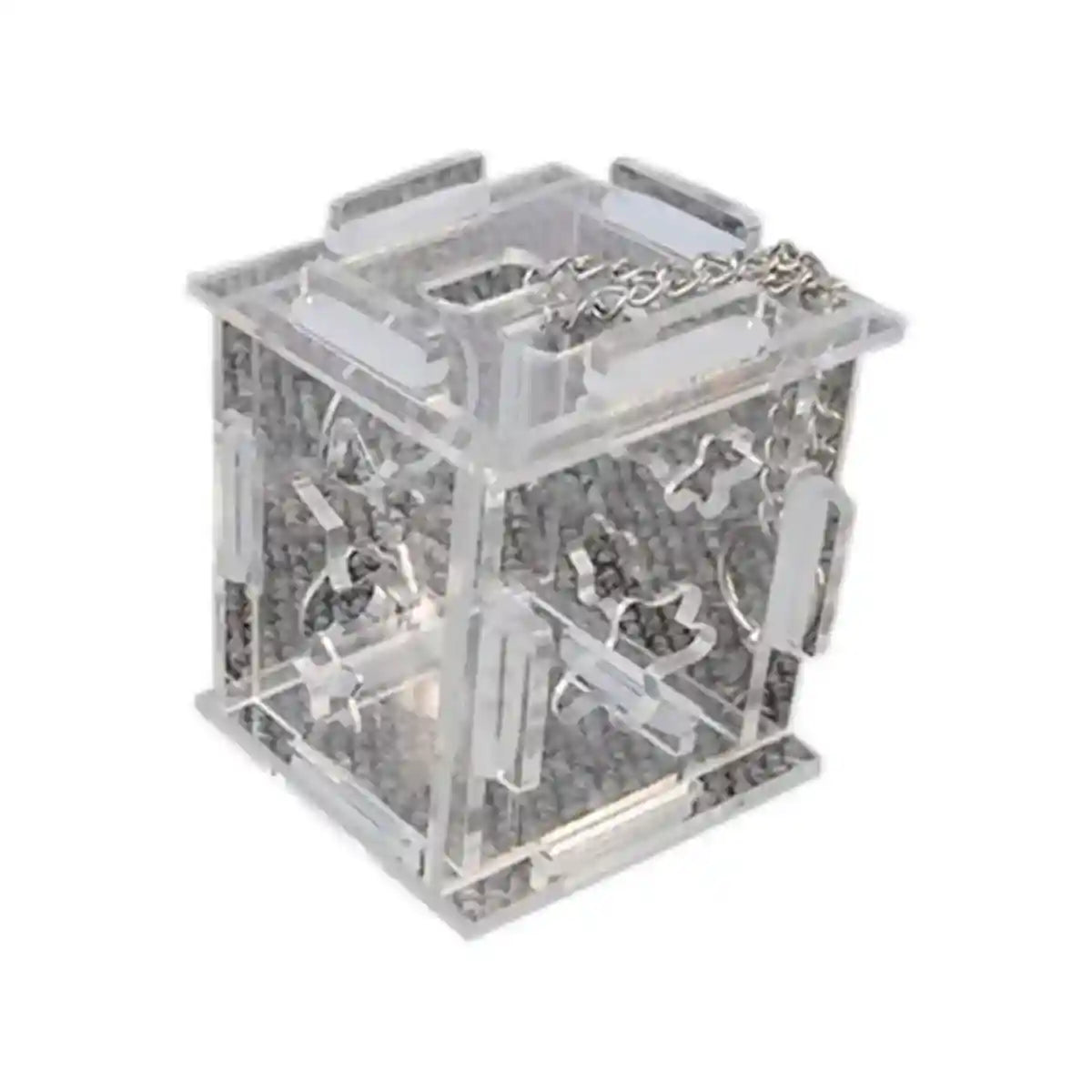 Acrylic Parrot Foraging Toy Hanging Puzzle Feeder Box