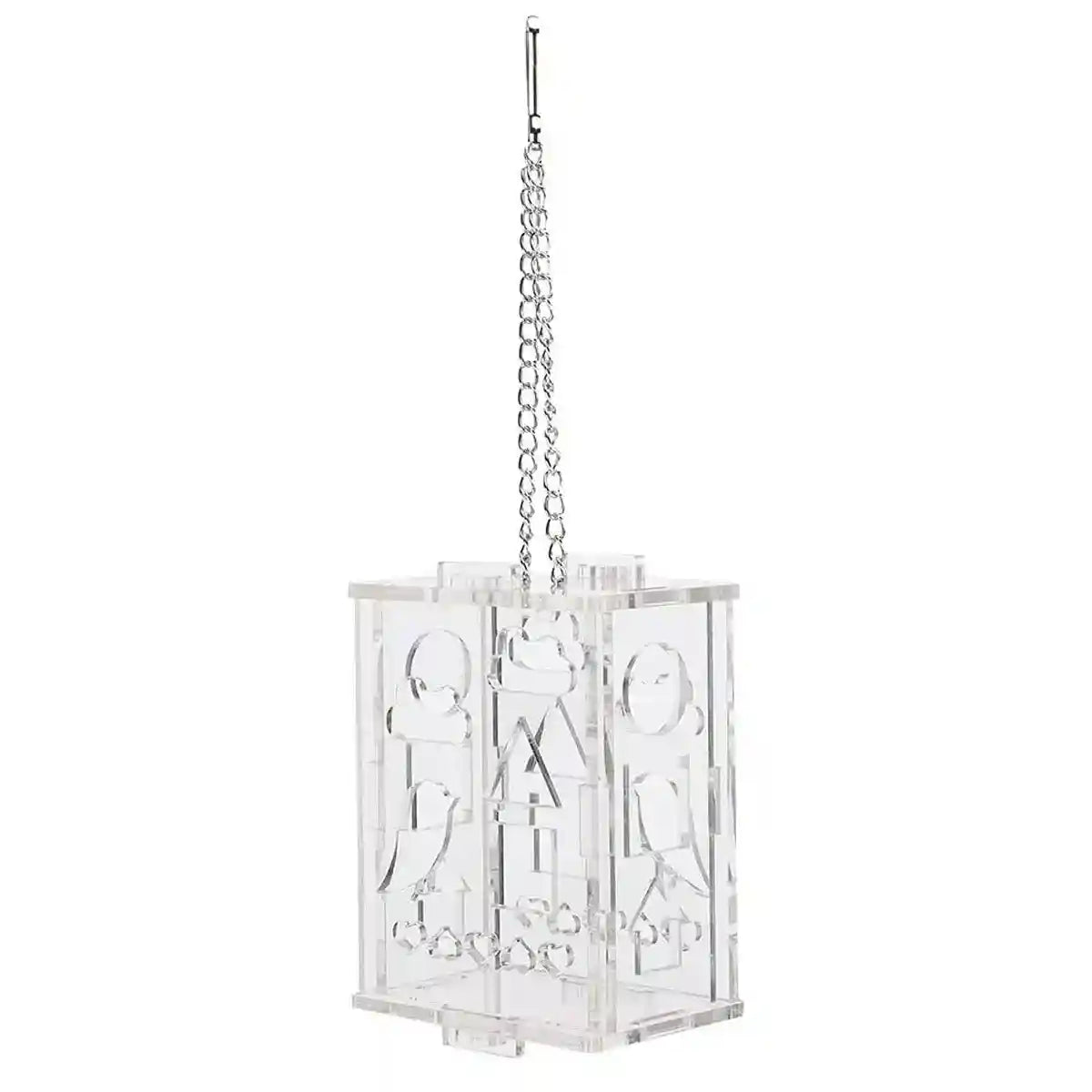 Acrylic Parrot Foraging Toy Hanging Puzzle Feeder Box