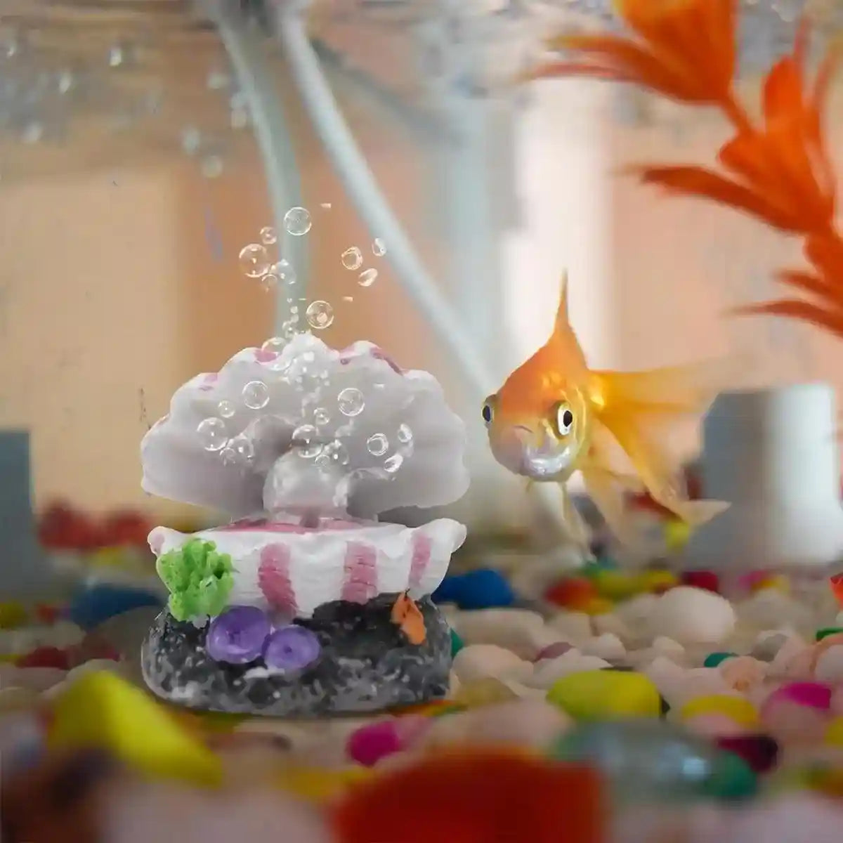 Aquarium Pearl Shell Ornament Decorative Aeration Bubble Feature