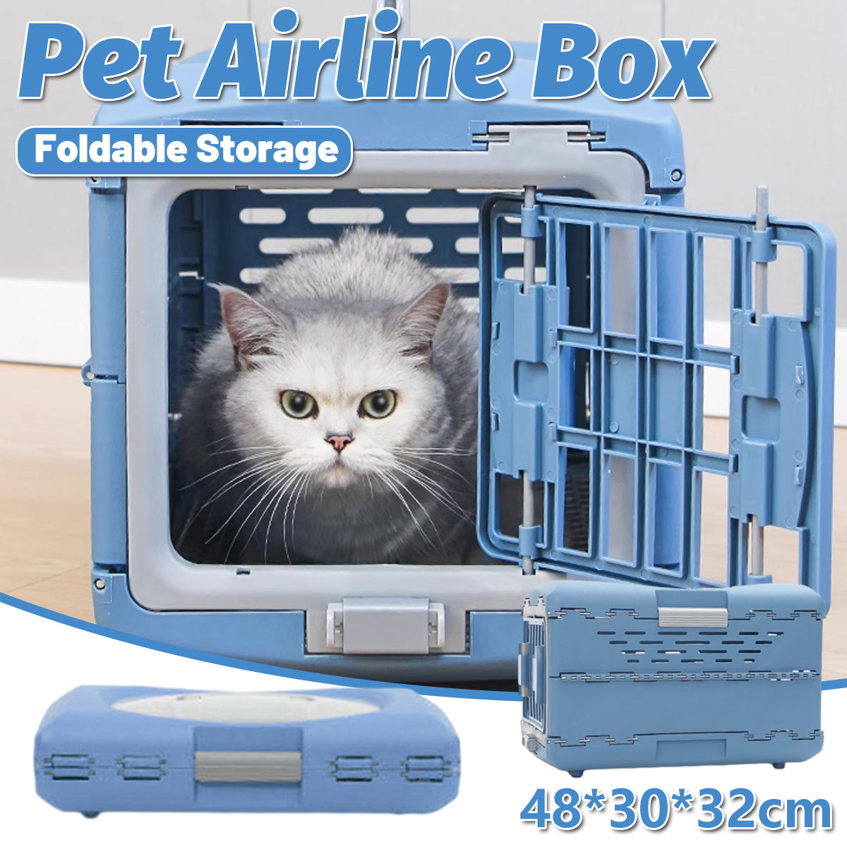 Foldable Pet Carrier Portable Travel Box For Small Pets