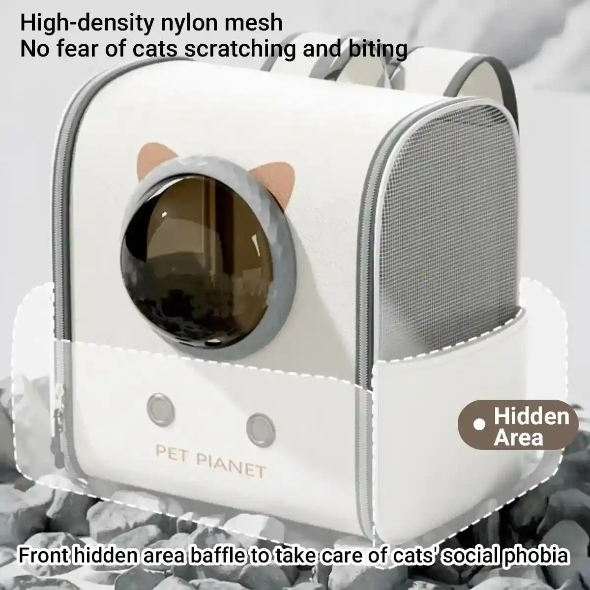 Space Capsule Cat Backpack Carrier with Panoramic Window
