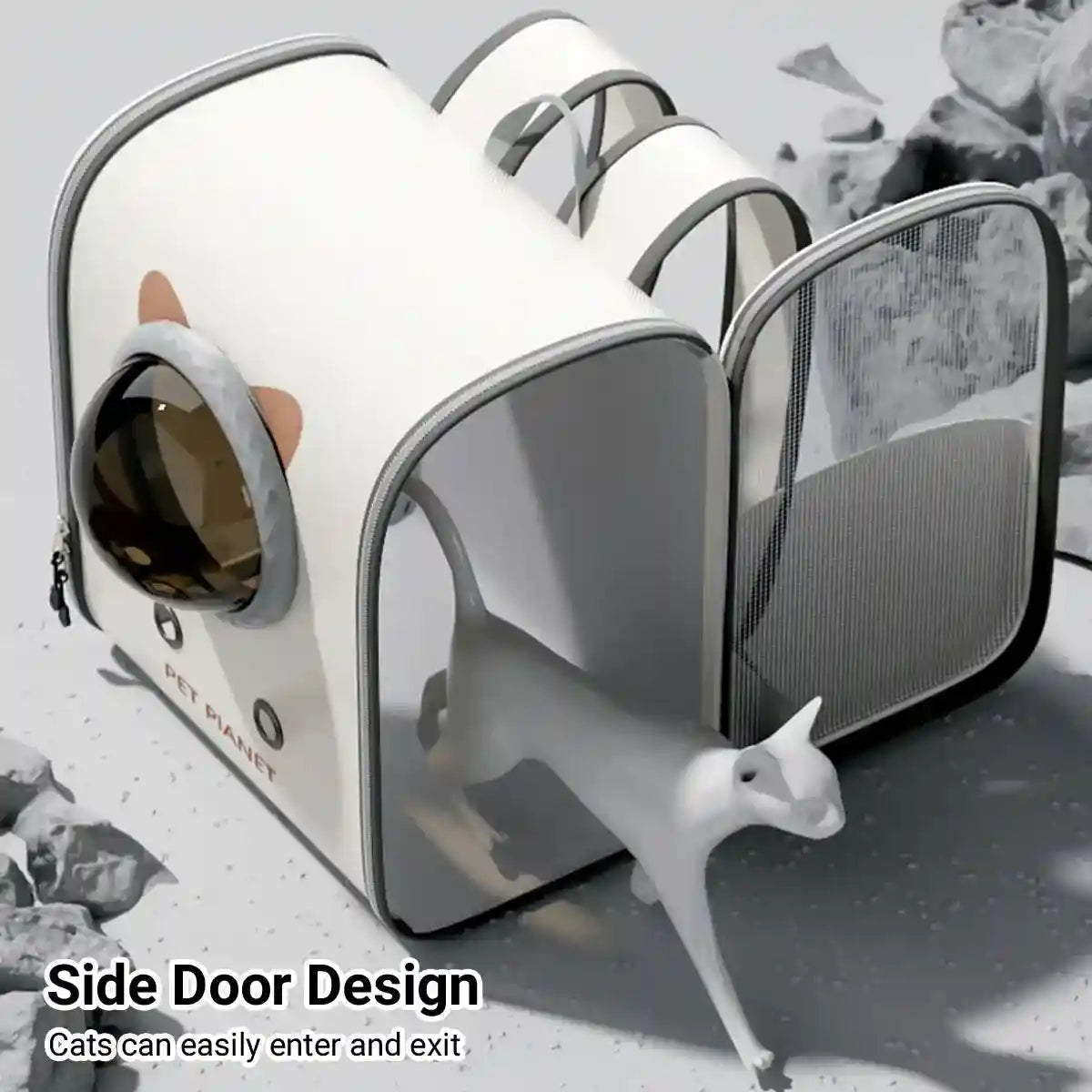 Space Capsule Cat Backpack Carrier with Panoramic Window