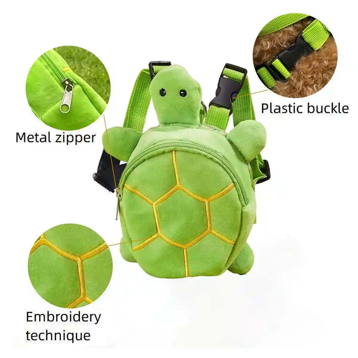 Turtle Dog Backpack Harness Cute Adjustable Carrier for Small Pets