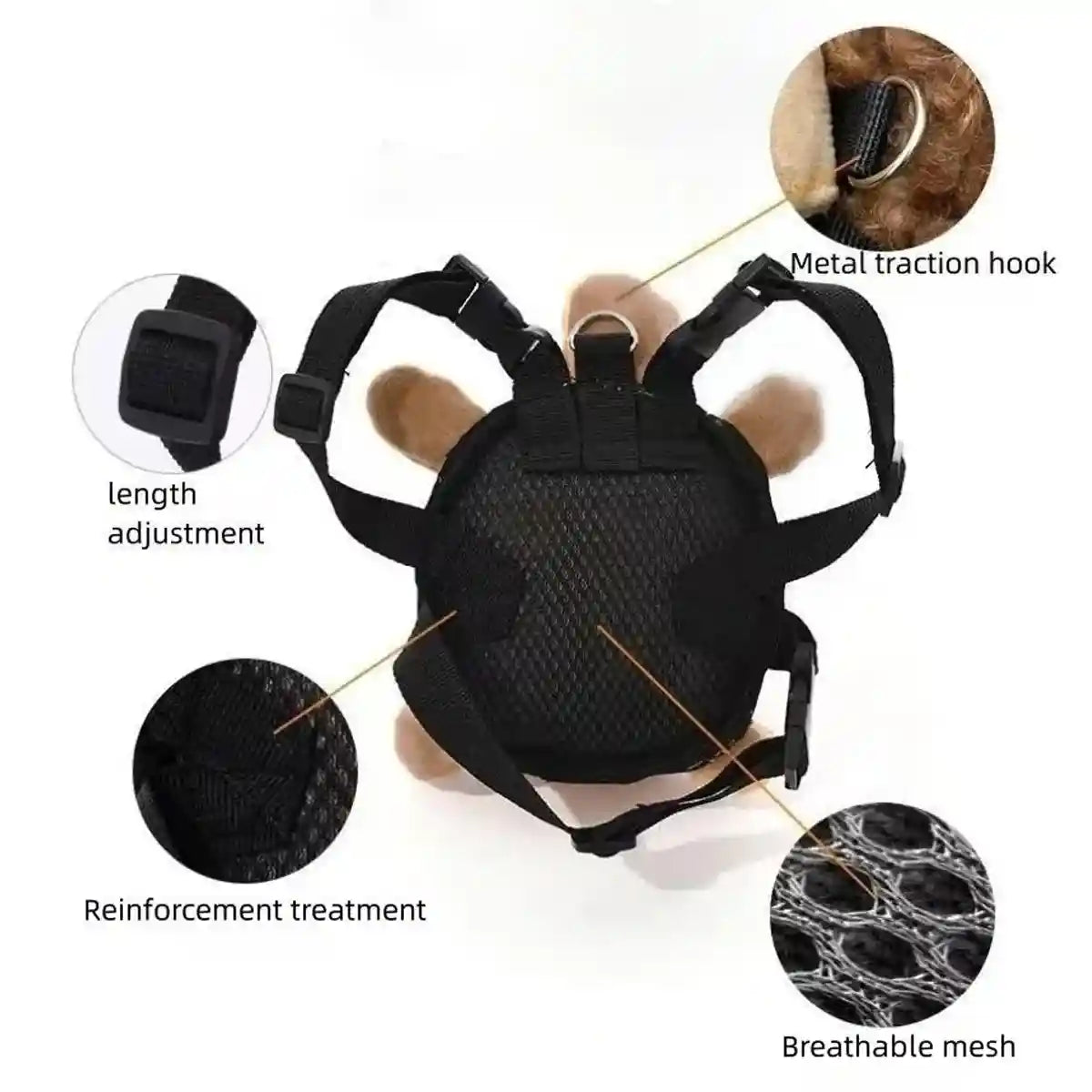 Turtle Dog Backpack Harness Cute Adjustable Carrier for Small Pets