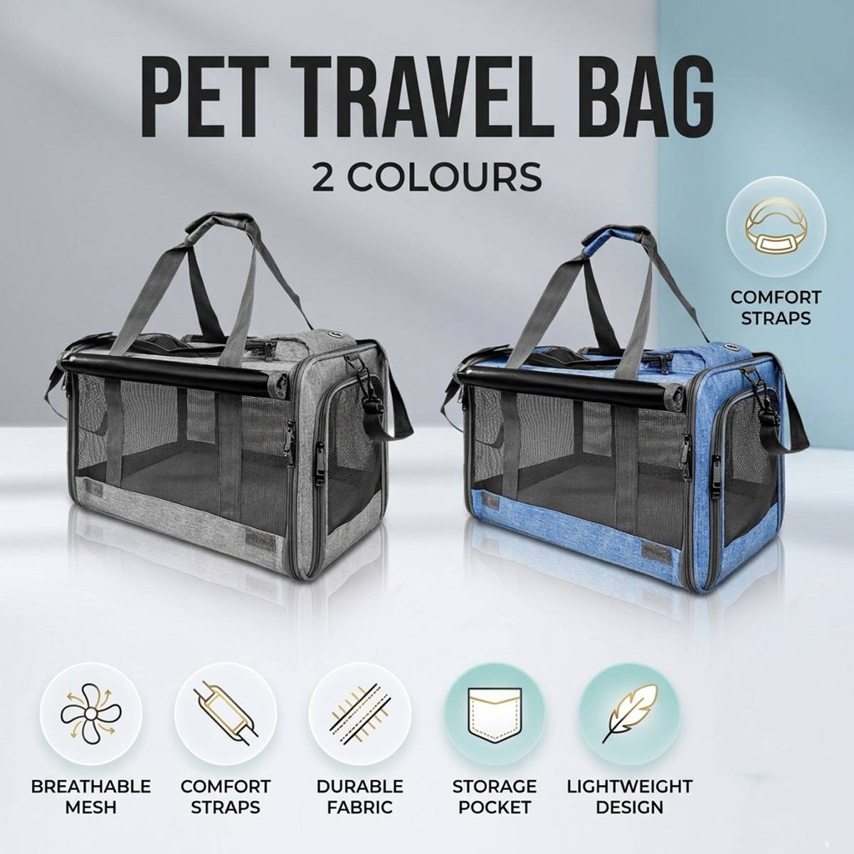 Cat Carrier Backpack - Foldable Breathable Pet Travel Bag