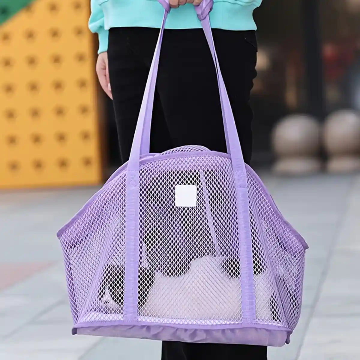 Portable Pet Shoulder Carrier Bag with Breathable Mesh