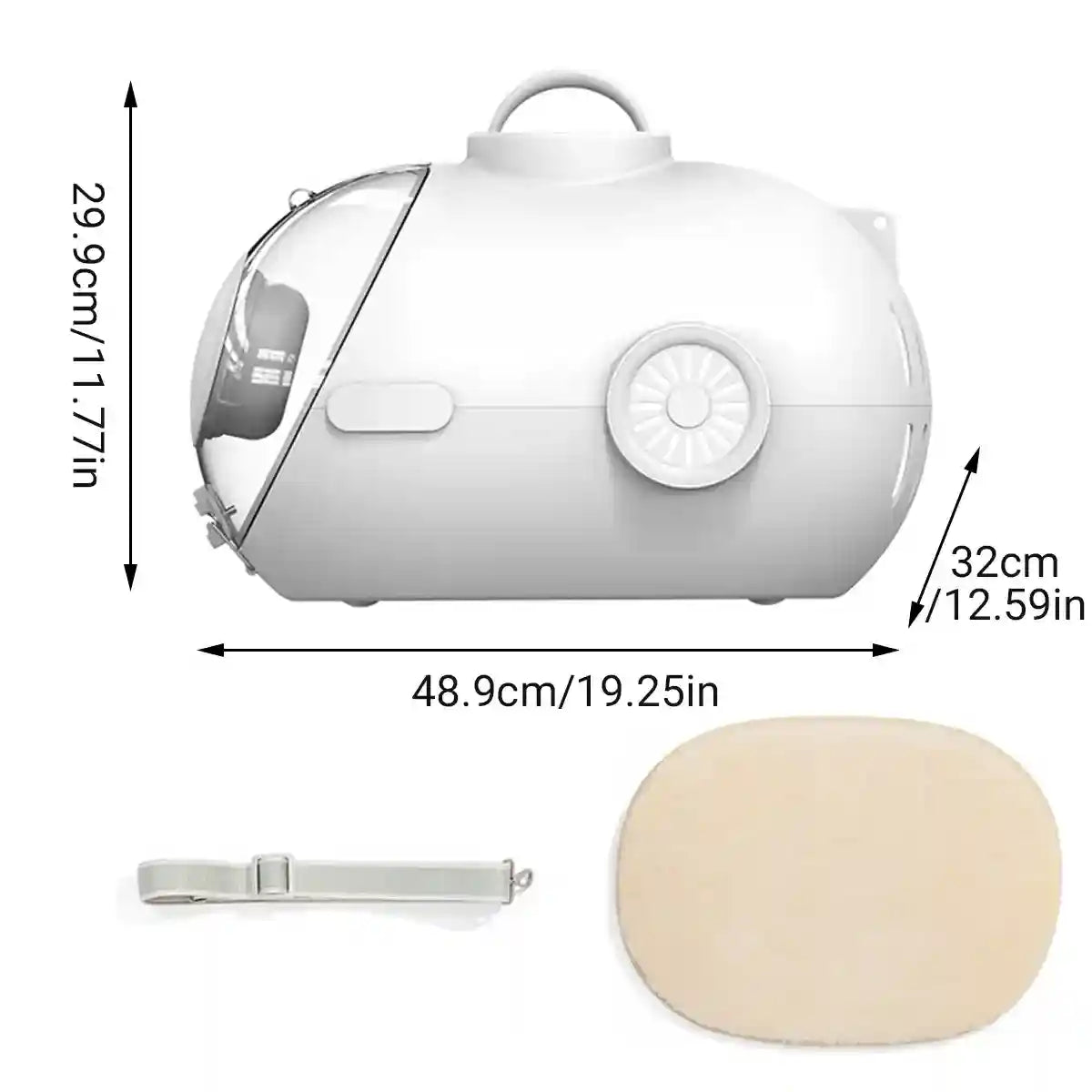 Portable Pet Carrier Bag With Built-In Fan & Ventilation System