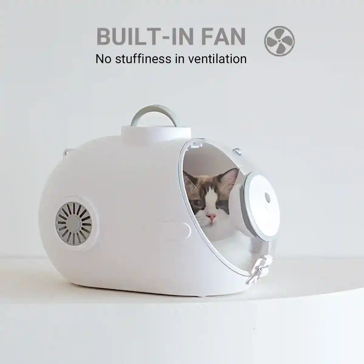 Portable Pet Carrier Bag With Built-In Fan & Ventilation System