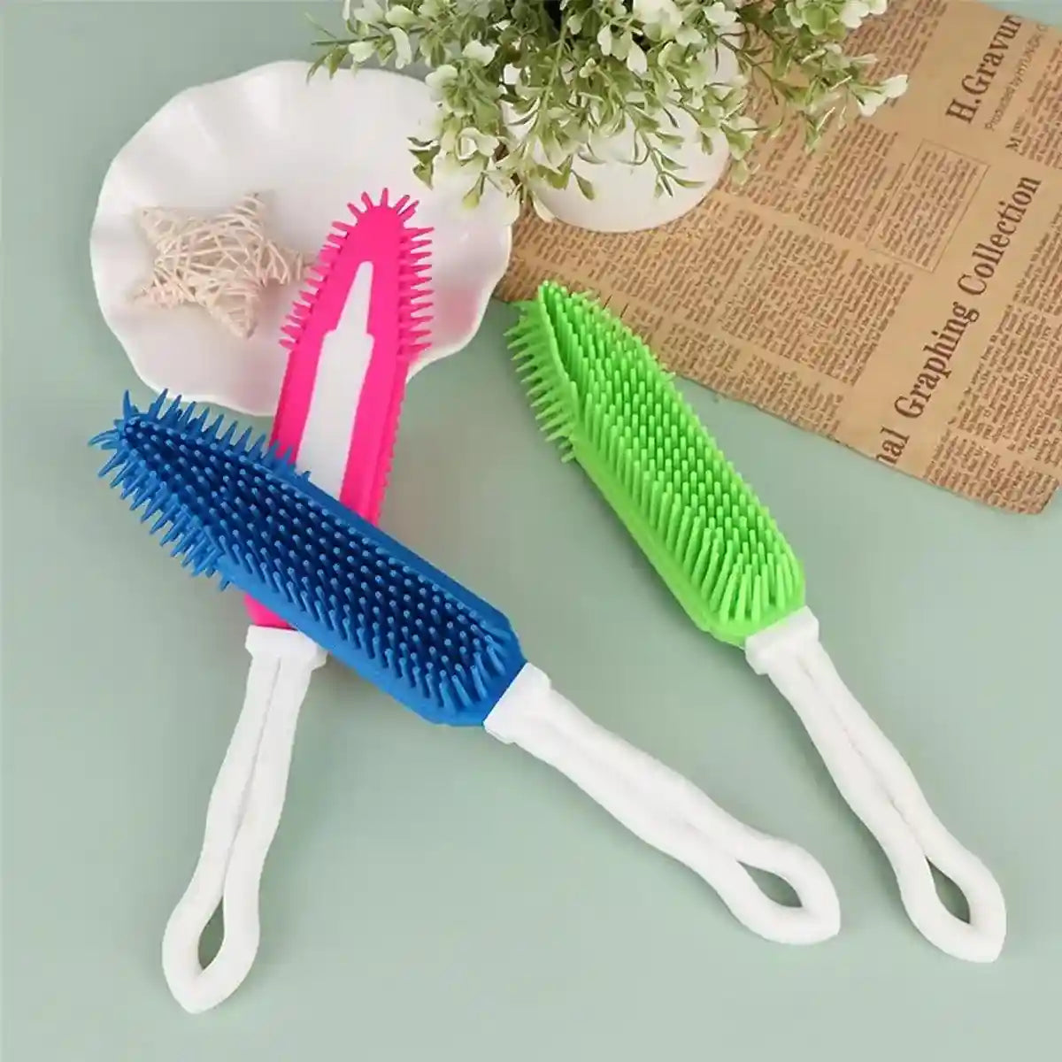 3pcs Dog Grooming Brush Set Soft Bristles for Easy Pet Care
