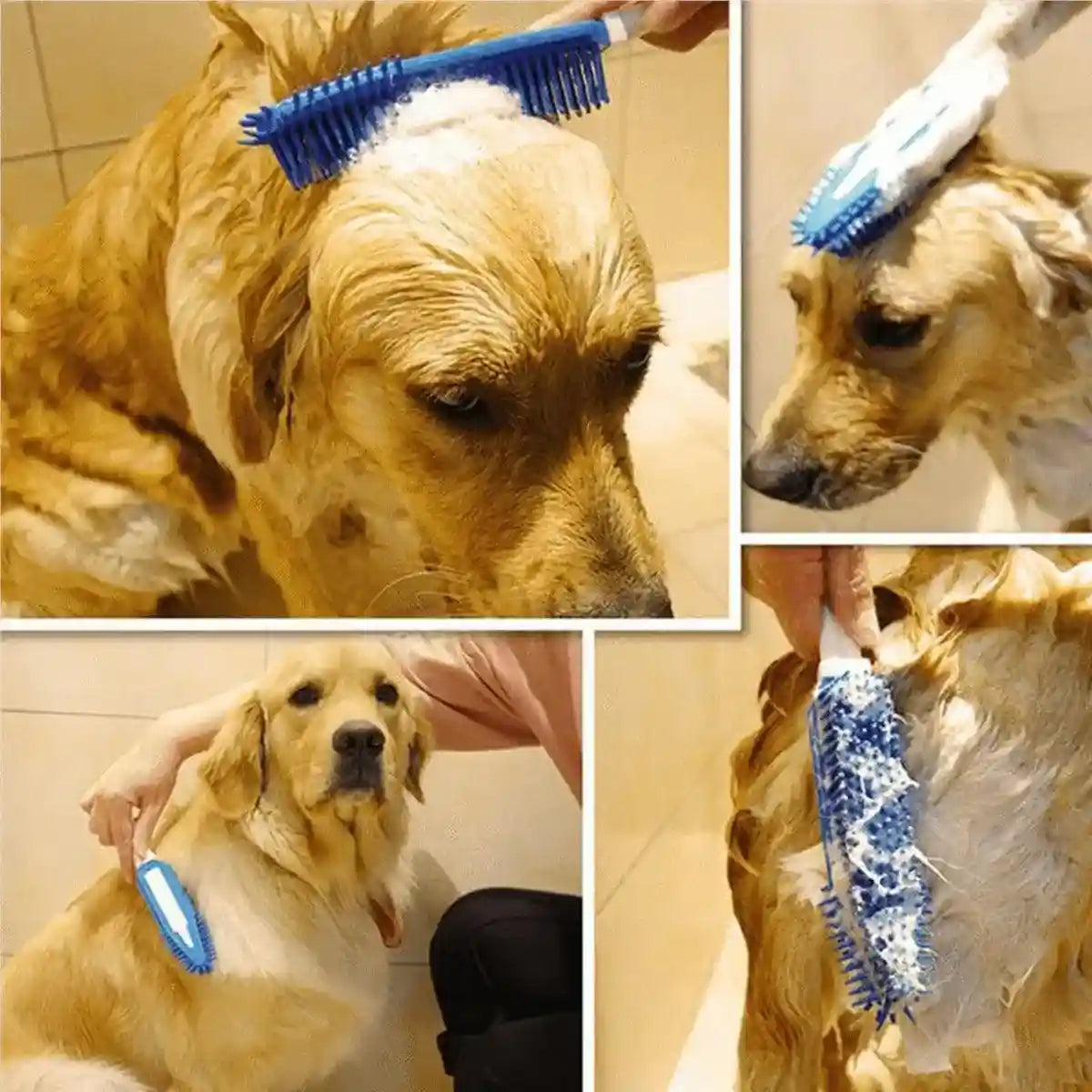 3pcs Dog Grooming Brush Set Soft Bristles for Easy Pet Care