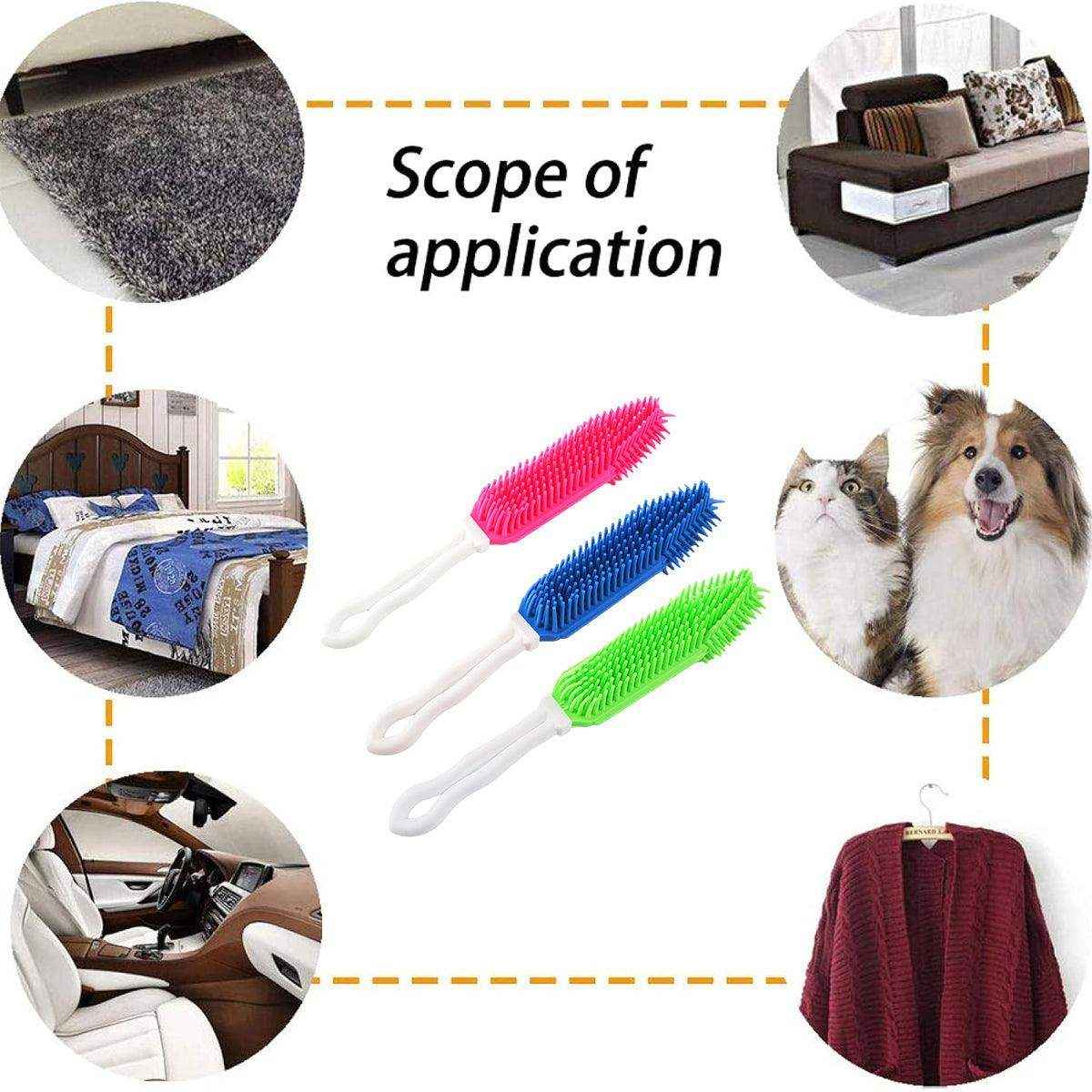 3pcs Dog Grooming Brush Set Soft Bristles for Easy Pet Care
