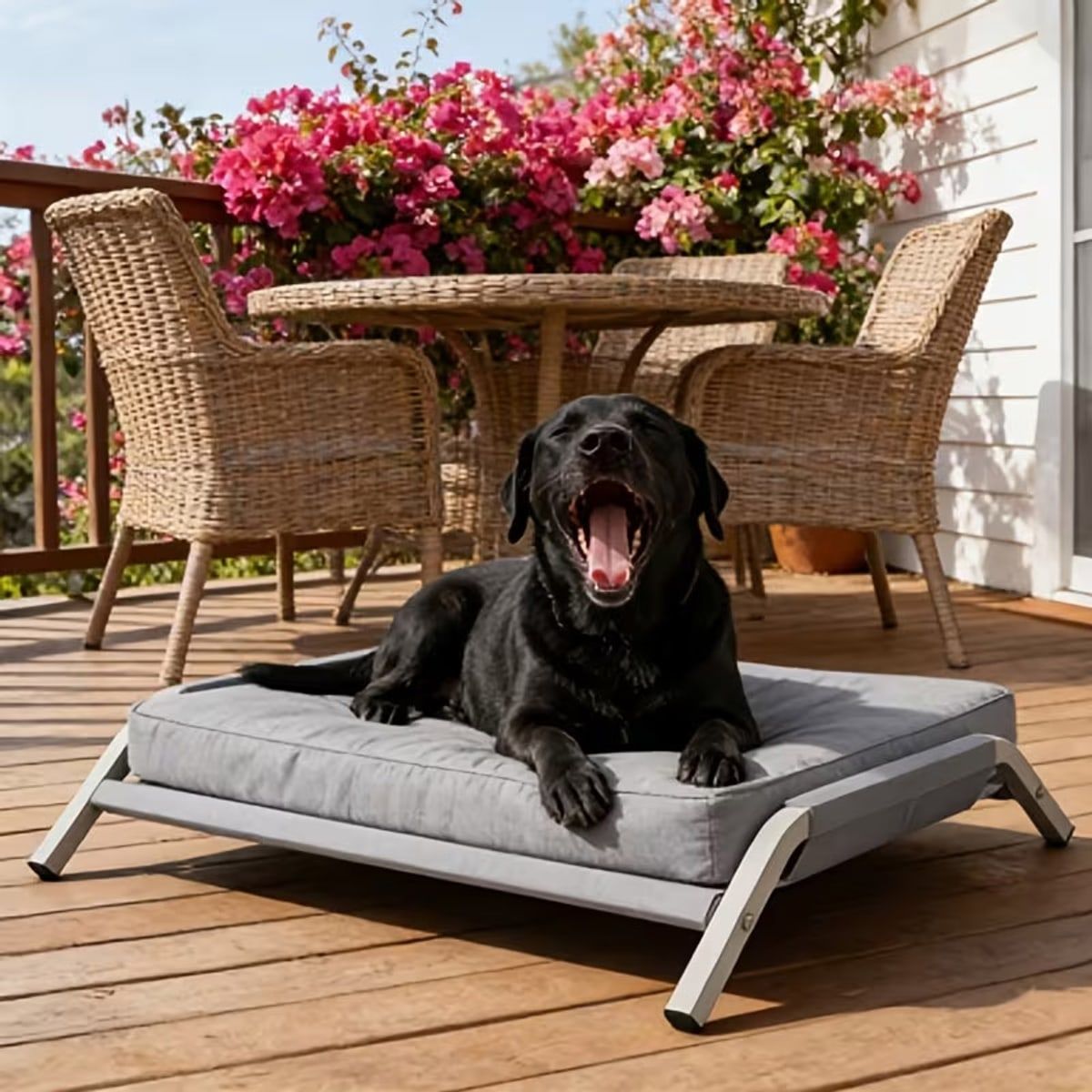 Large Elevated Dog Bed with Breathable Mesh