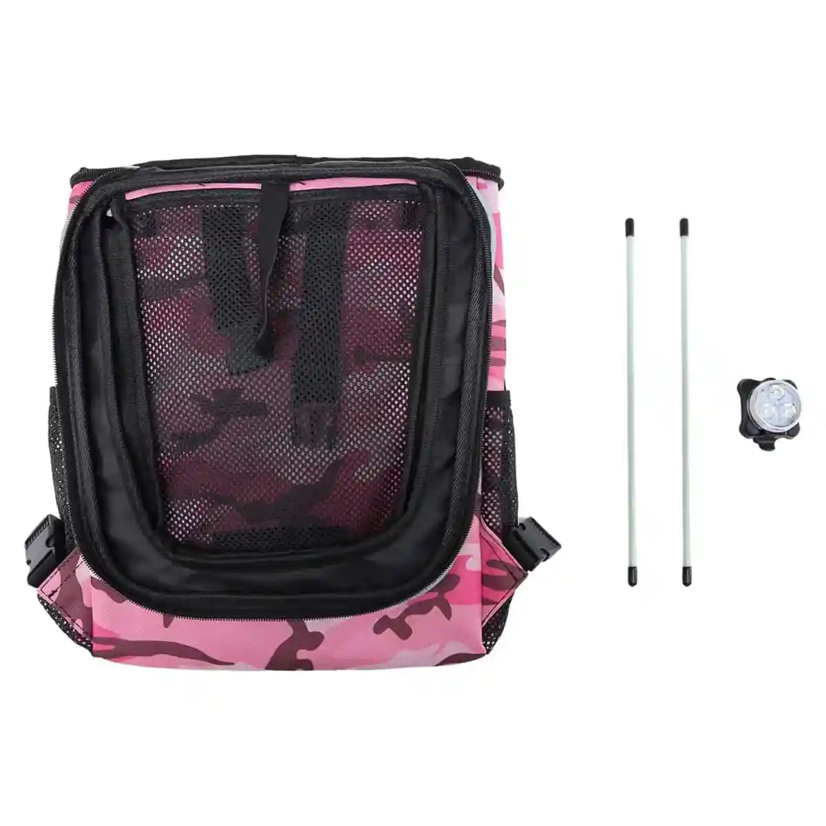 Pink Camouflage Pet Bicycle Carrier Backpack for Small Animals