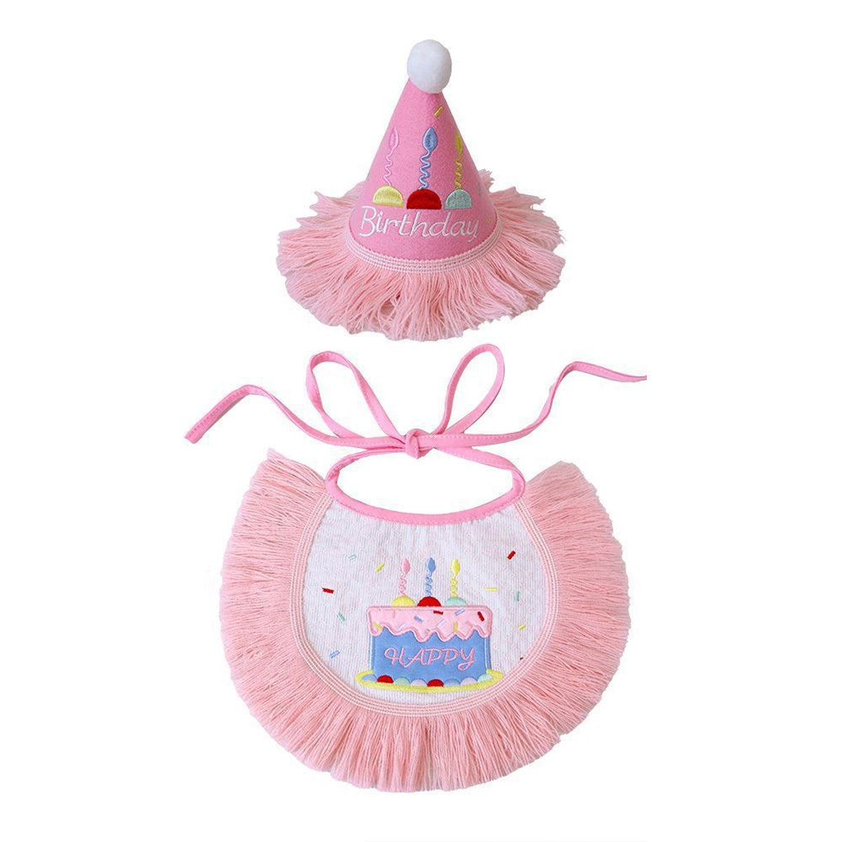 Pet Birthday Outfit Birthday Bib And Hat Set