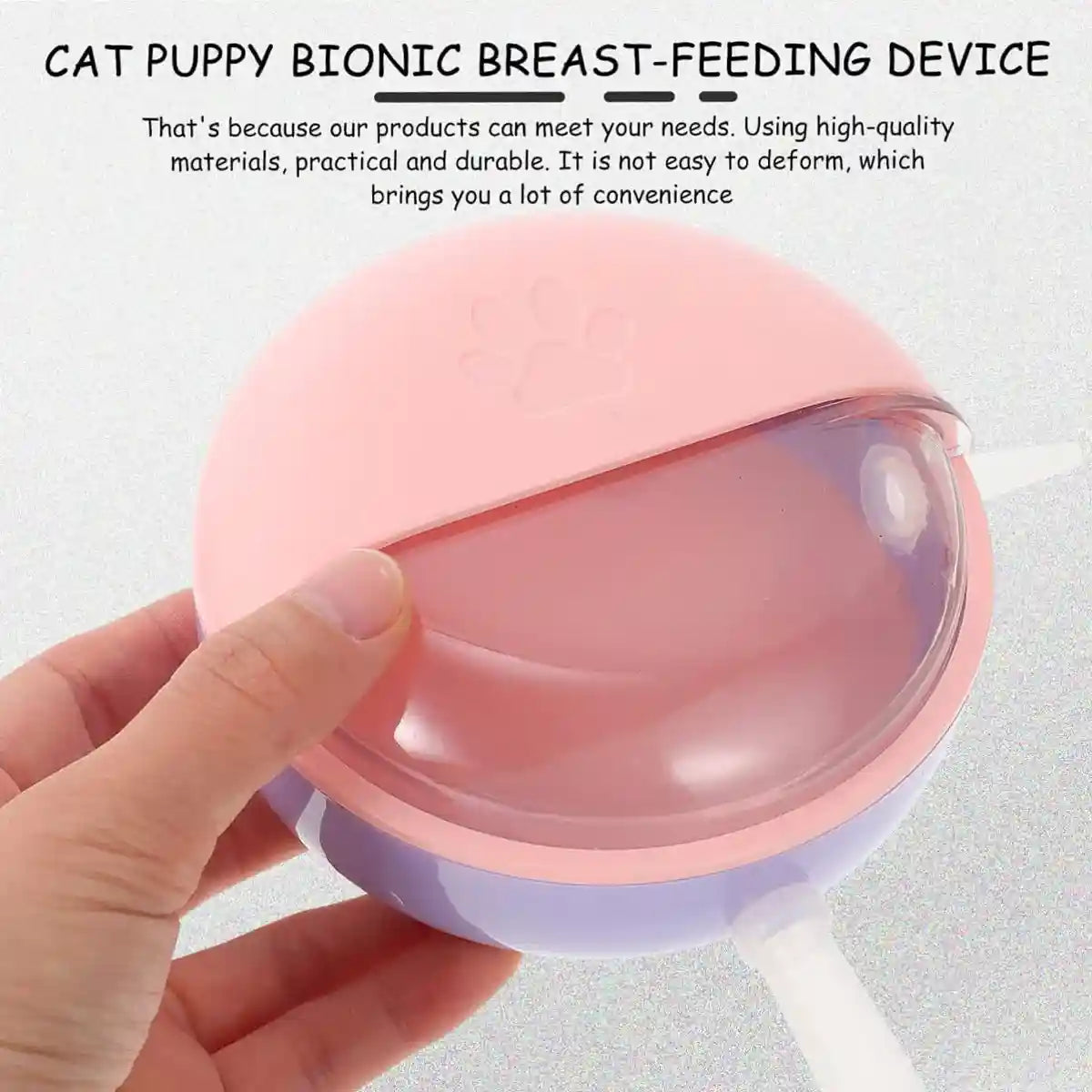 Newborn Pet Milk Feeder Bowl with 5 Silicone Nipples for Kittens & Pups