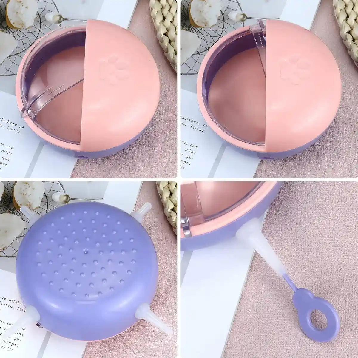 Newborn Pet Milk Feeder Bowl with 5 Silicone Nipples for Kittens & Pups