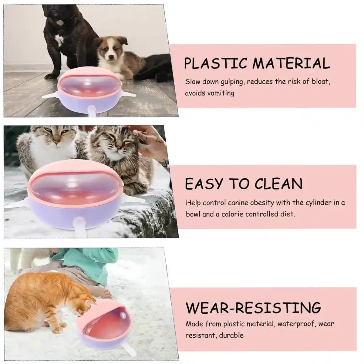 Newborn Pet Milk Feeder Bowl with 5 Silicone Nipples for Kittens & Pups