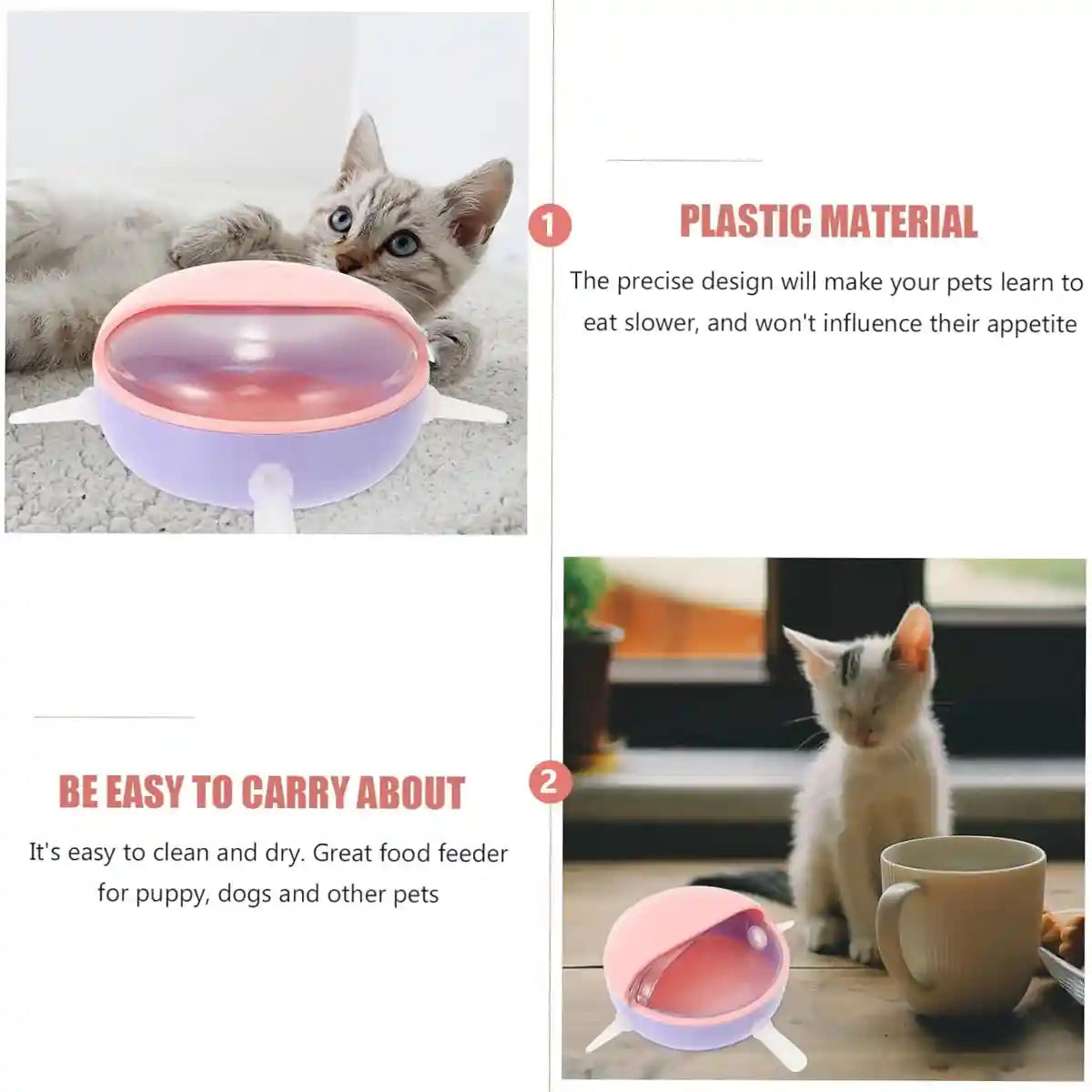 Newborn Pet Milk Feeder Bowl with 5 Silicone Nipples for Kittens & Pups