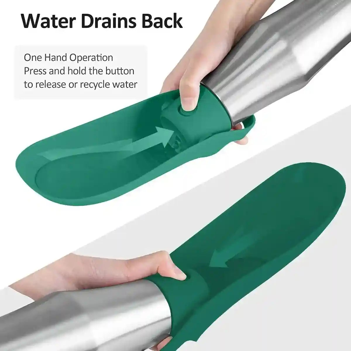 Portable Dog Water Bottle 750ml Stainless Steel Travel Dispenser