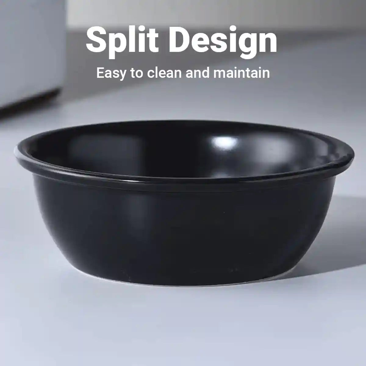 Elevated Ceramic Cat Food Bowls Set with Stand