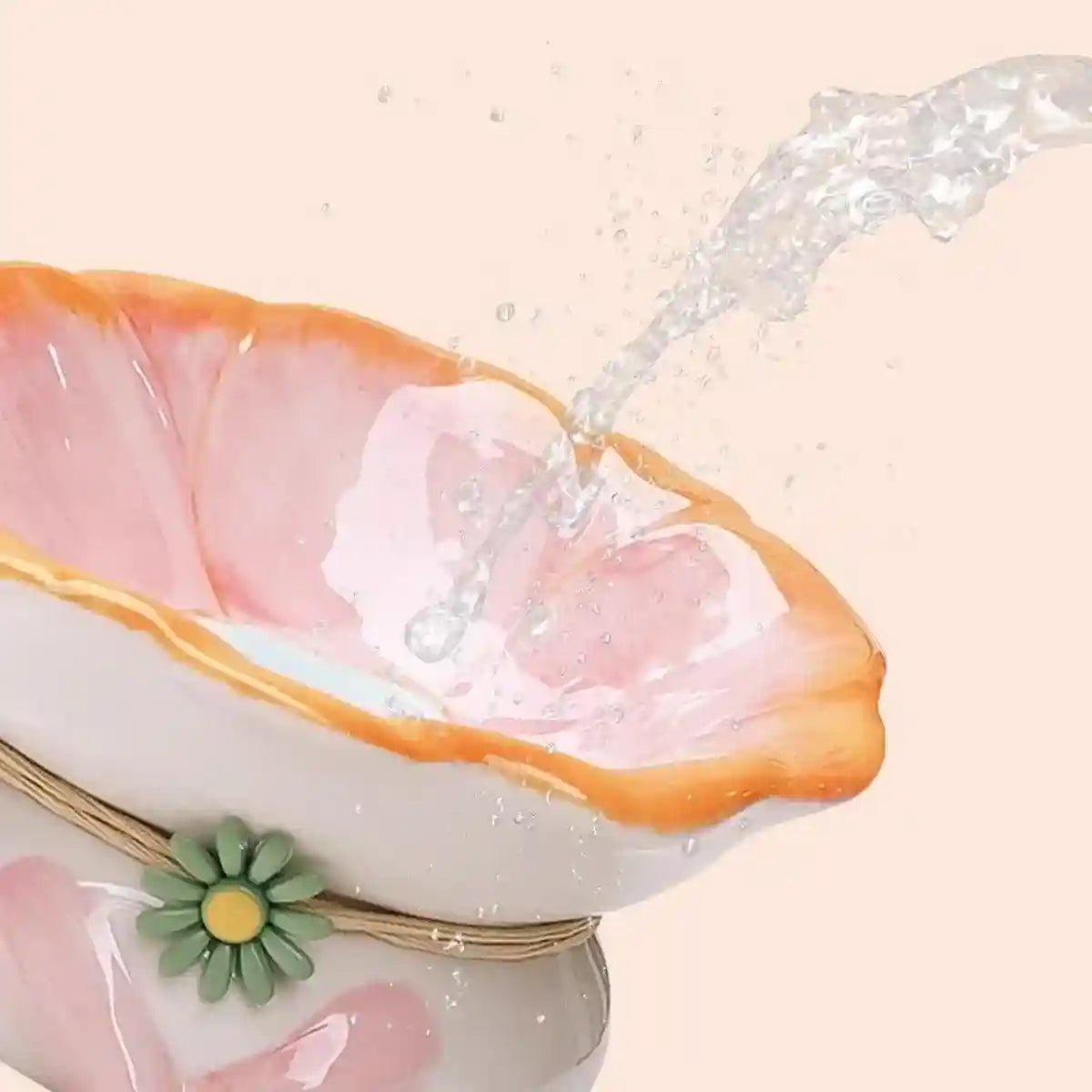 Tilted Ceramic Cat Bowl Elevated Pet Feeding Dish for Cats and Small Dogs