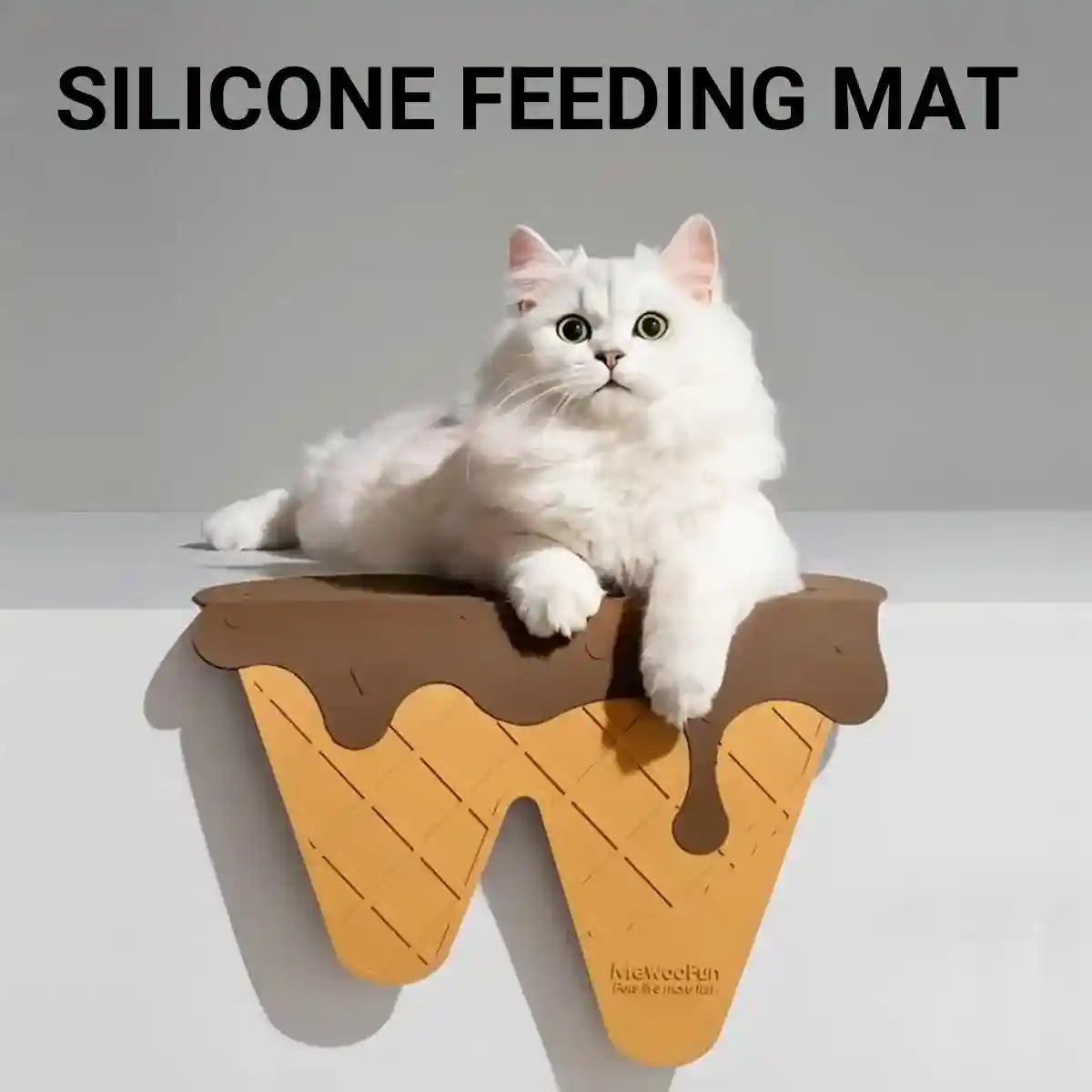 Ice Cream Shaped Tilted Pet Bowl Set for Cats and Small Dogs