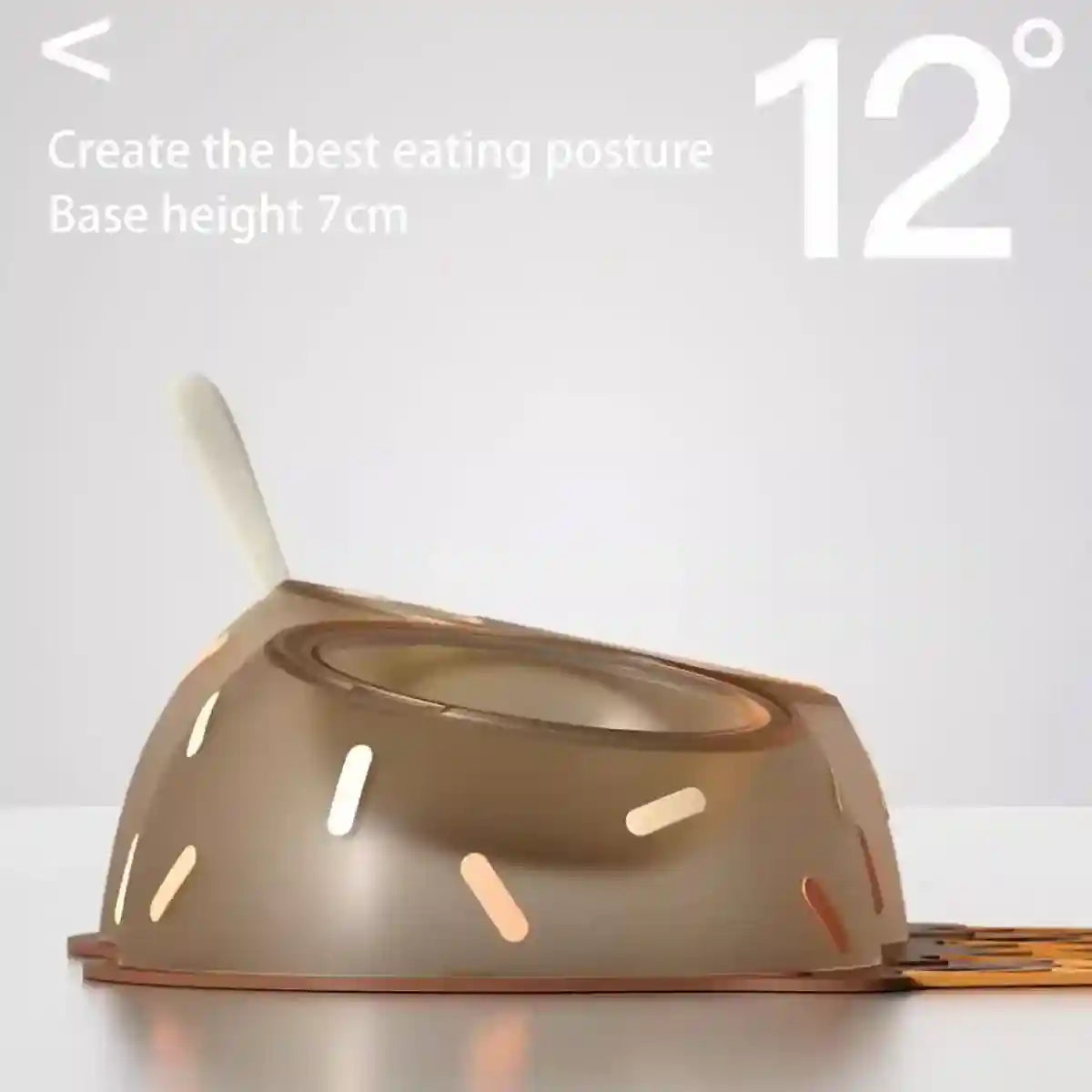 Ice Cream Shaped Tilted Pet Bowl Set for Cats and Small Dogs