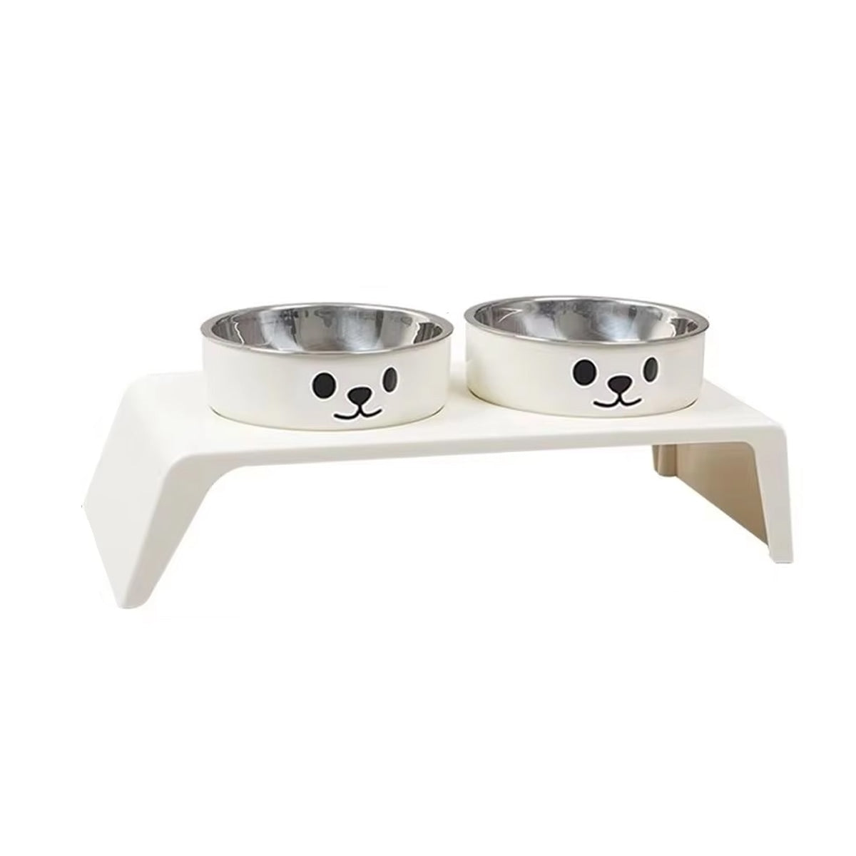 Elevated Dual Pet Bowls with Stand for Cats & Dogs