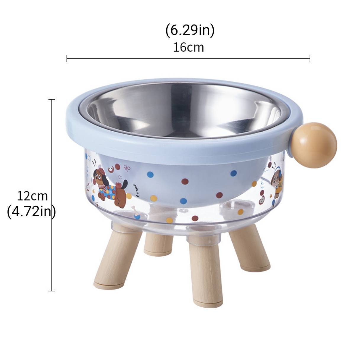 Elevated Pet Bowl Detachable Stainless Steel Feeding Bowl
