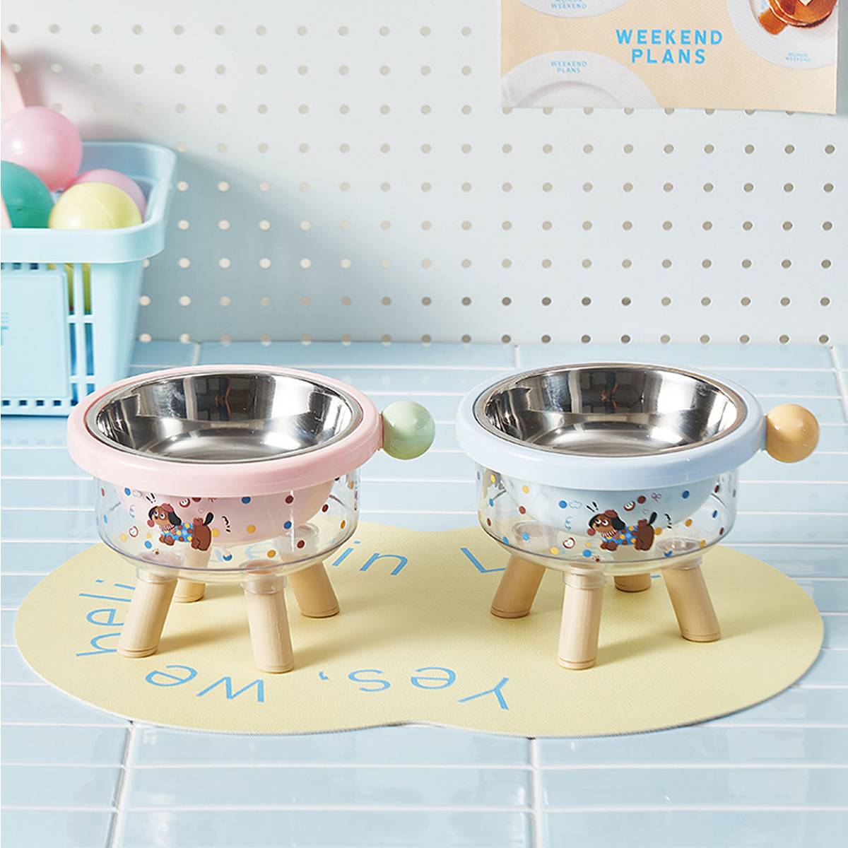 Elevated Pet Bowl Detachable Stainless Steel Feeding Bowl