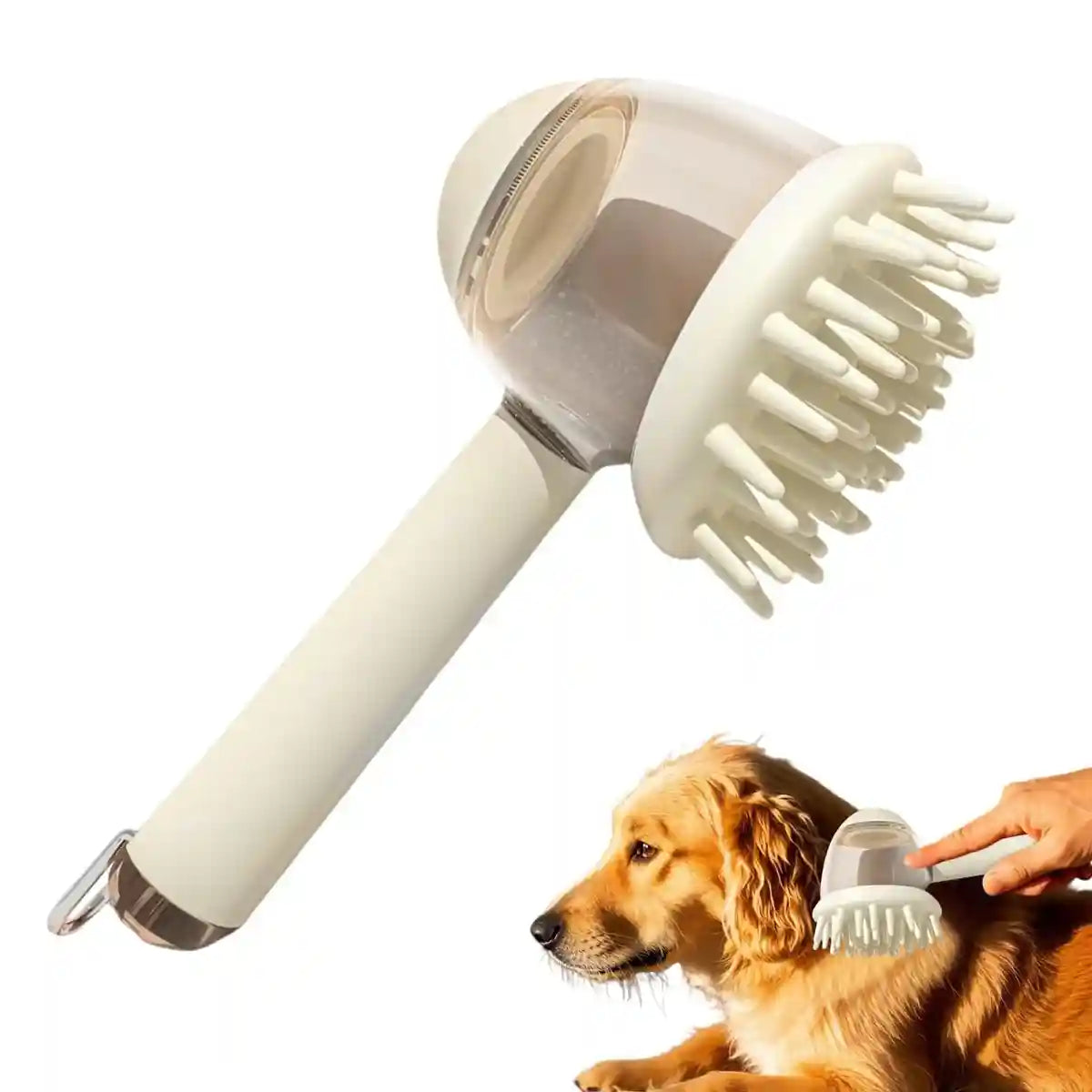 Pet Bath Brush Dog Massage Brush Press to Dispense Liquid Pet Grooming Tools