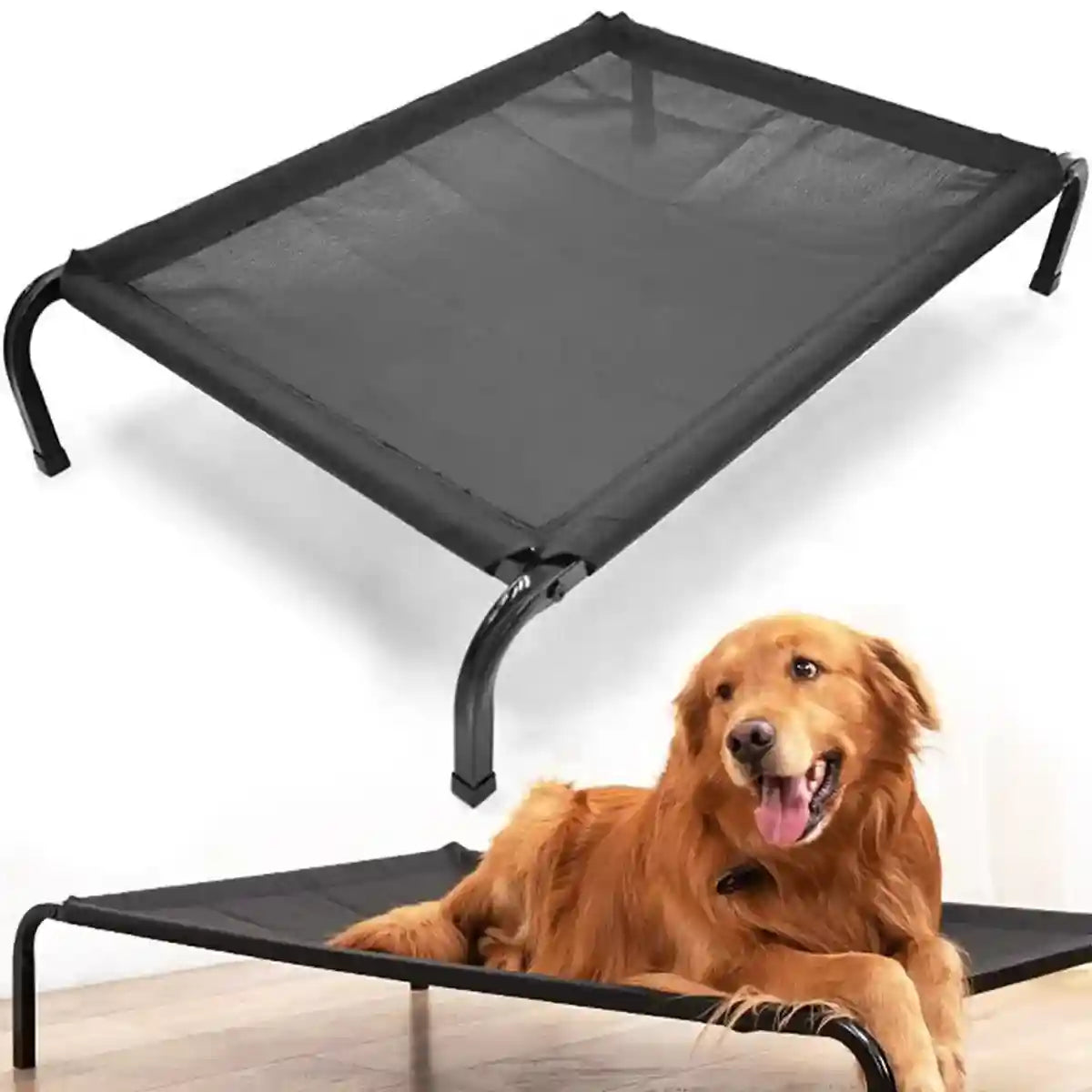 Elevated Breathable Pet Bed for Indoor and Outdoor Use