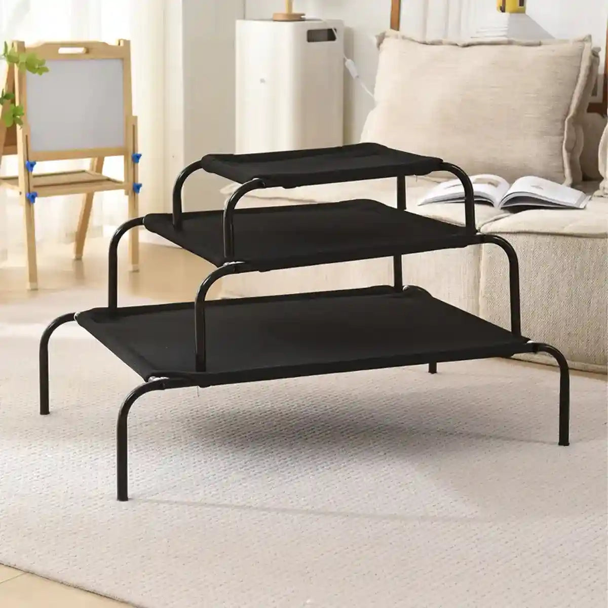 Elevated Breathable Pet Bed for Indoor and Outdoor Use