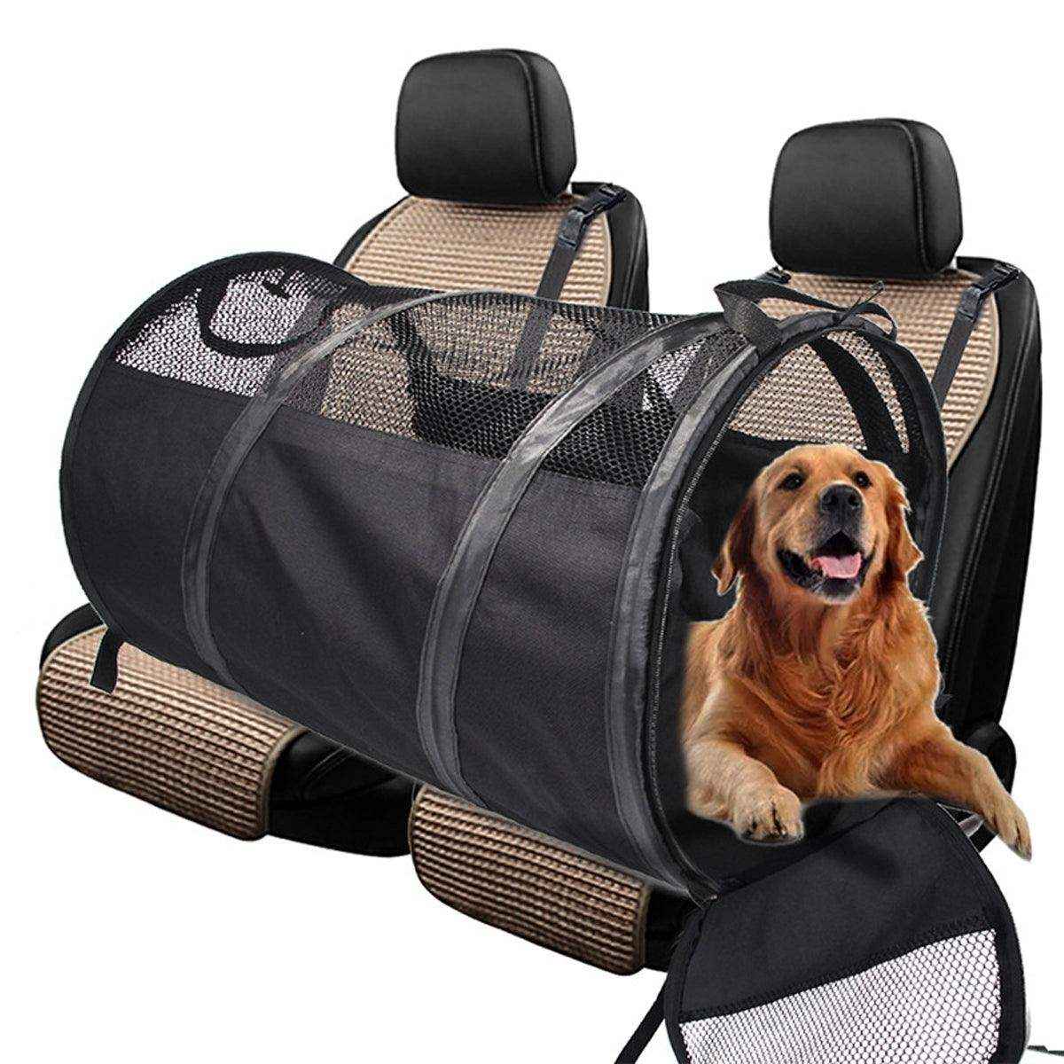 Foldable Pet Carrier with Mesh Panels Ideal Dog Travel Bag for Car and Outdoor Use