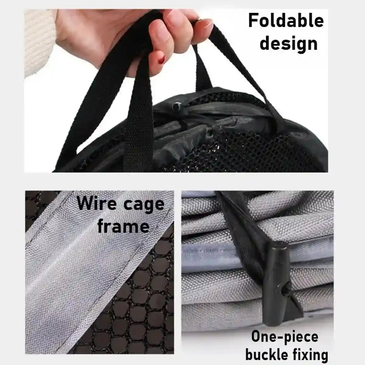 Foldable Pet Carrier with Mesh Panels Ideal Dog Travel Bag for Car and Outdoor Use