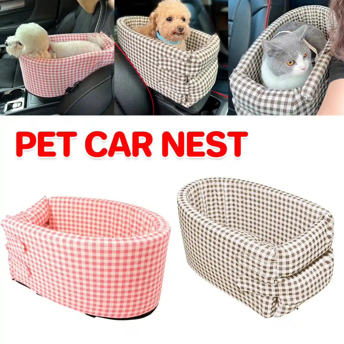Comfortable & Secure Dog Crate for Car Travel Portable Pet Carrier