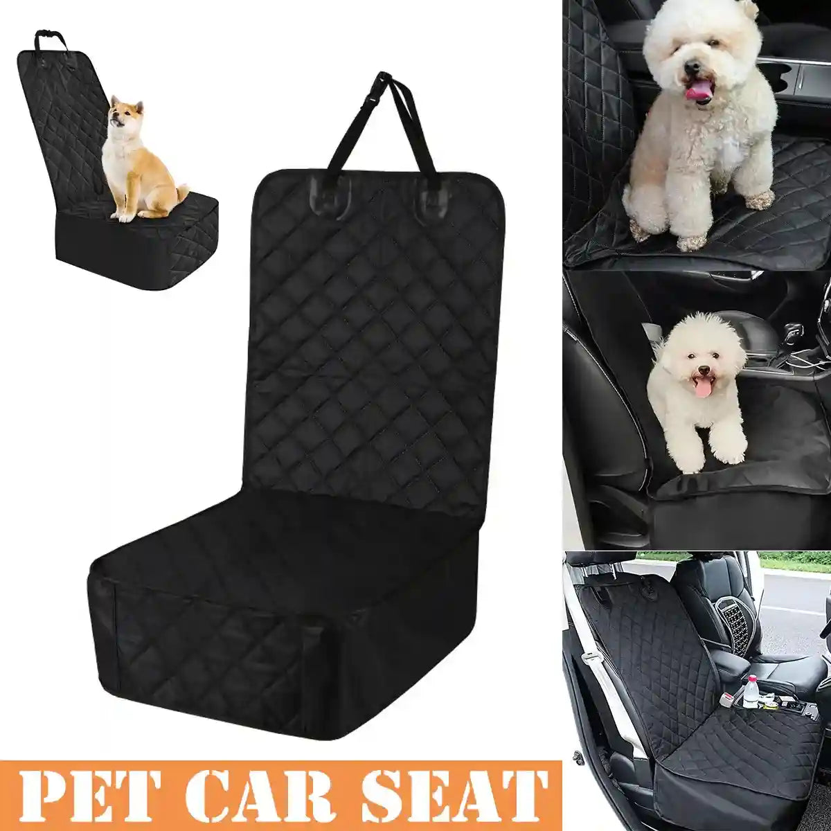 Waterproof Pet Car Seat Mat for Dogs and Cats Anti-Slip & Quilted Design