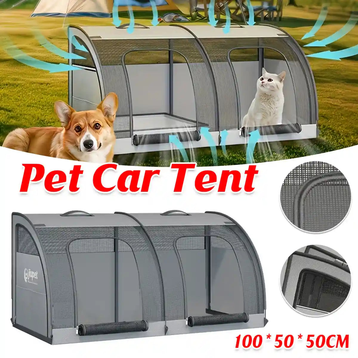 Portable Pet Car Nest Tent for Cats and Dogs