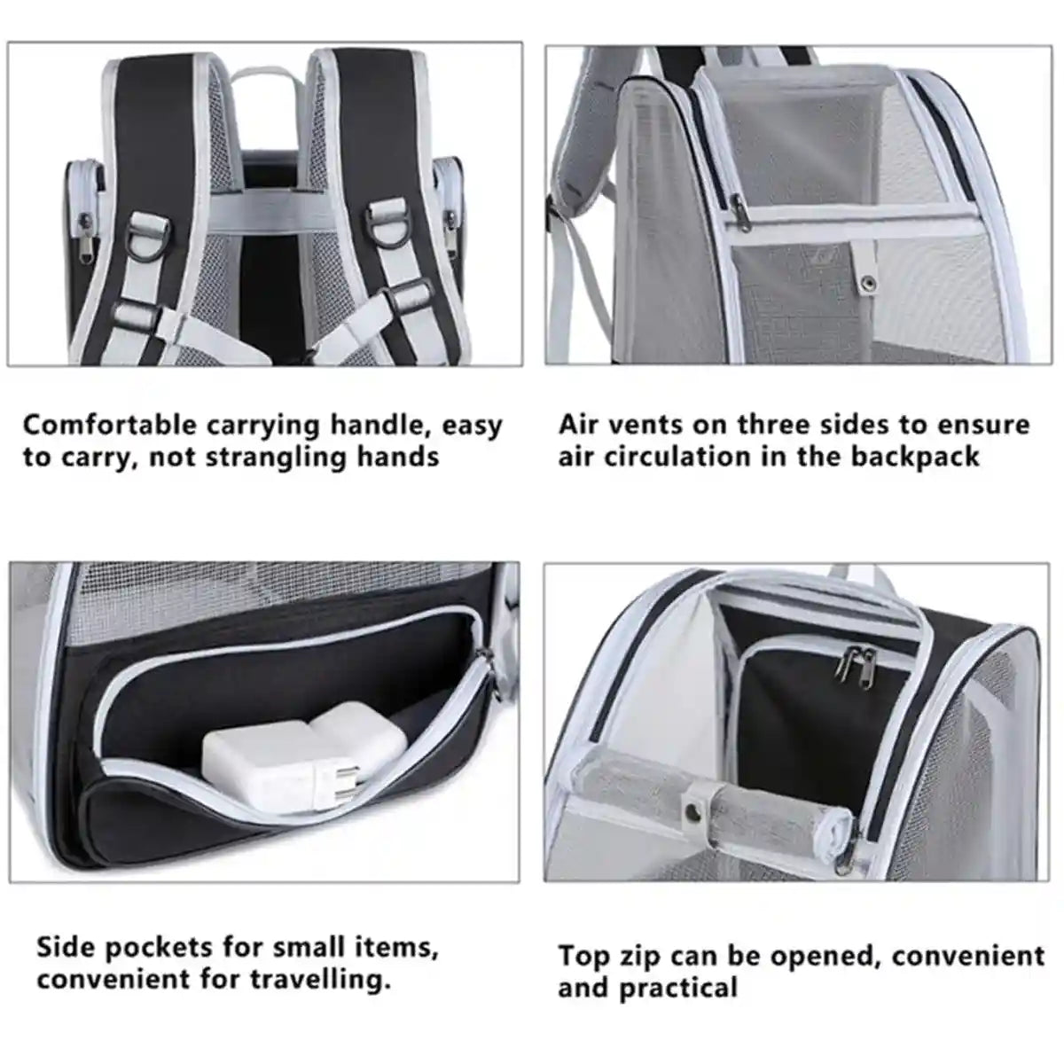 Large Foldable Breathable Portable Cat Dog Bag Pet Backpack