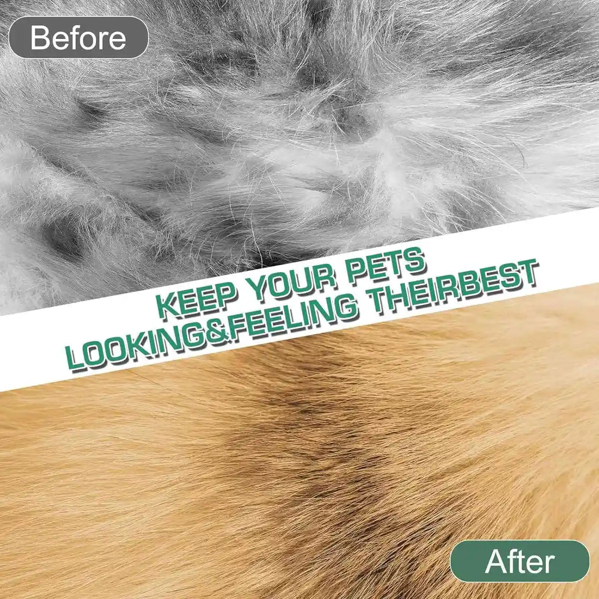 T-Shaped Pet Grooming Comb Dual Teeth Detangler for Cats & Dogs