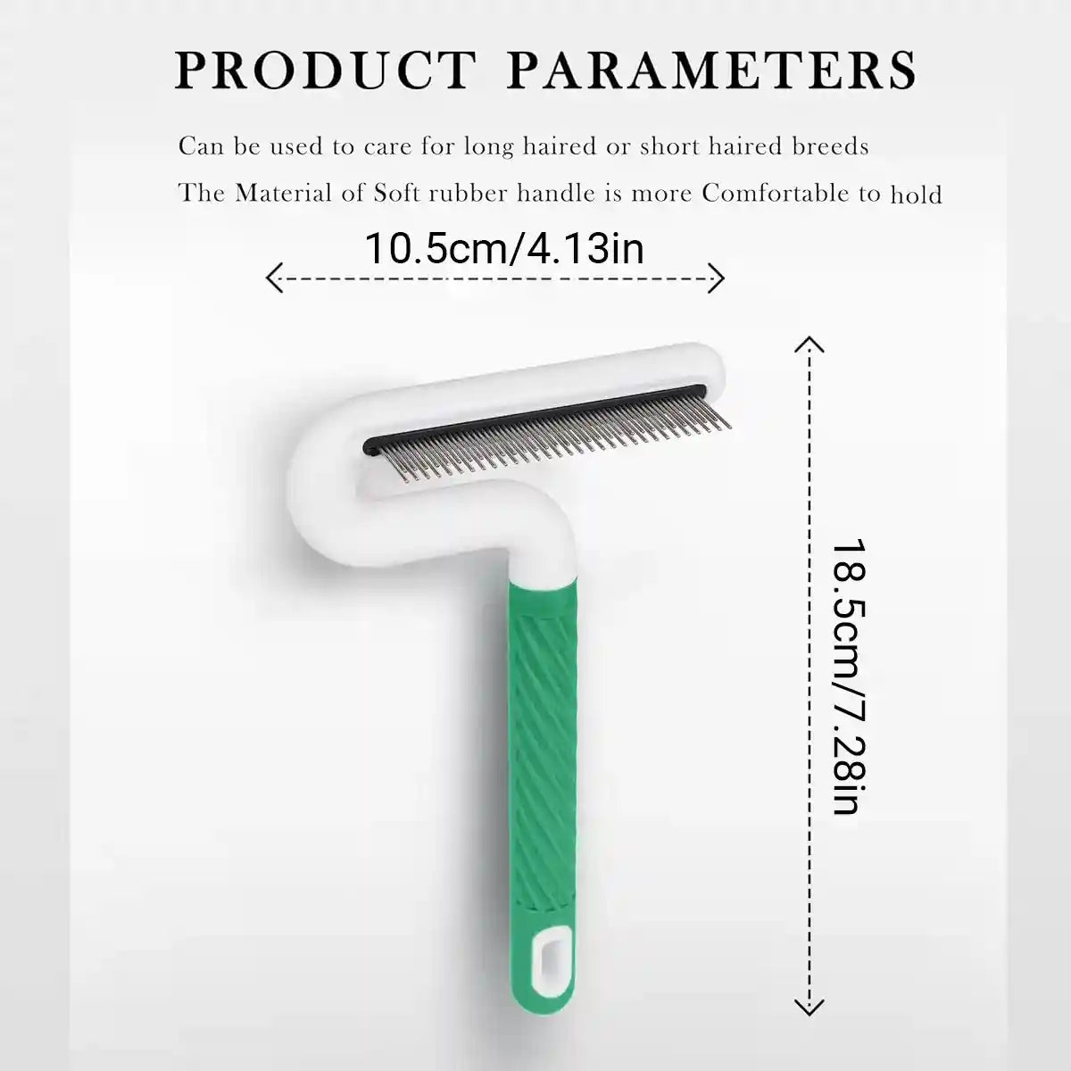 T-Shaped Pet Grooming Comb Dual Teeth Detangler for Cats & Dogs