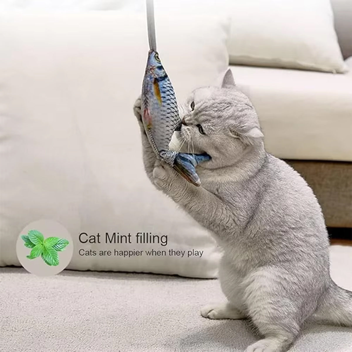 Interactive Cat Toy Wand With Catnip