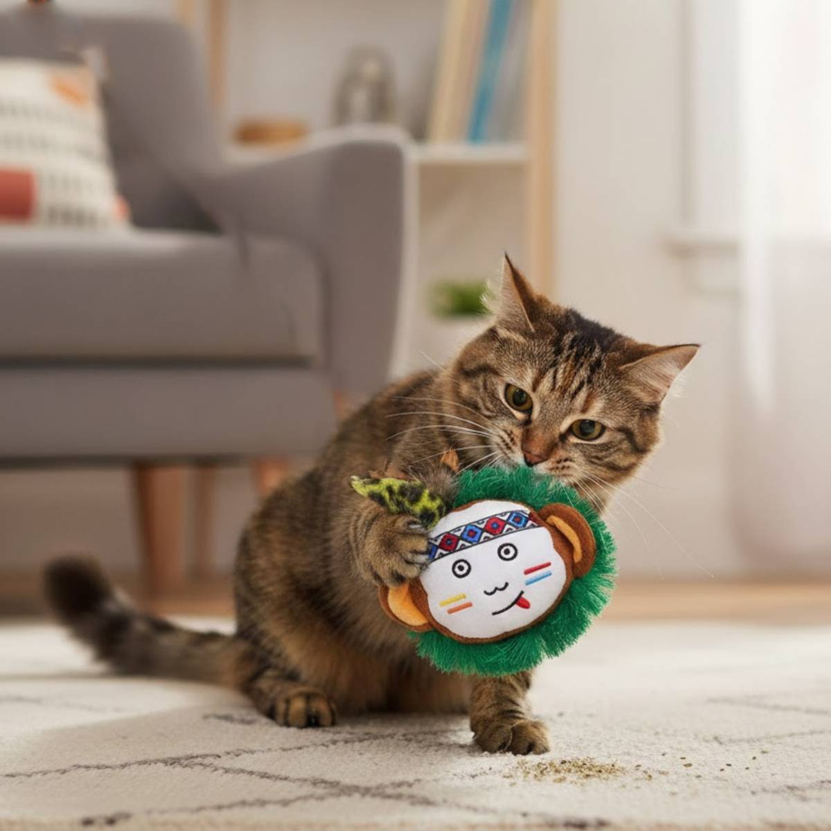 Catnip Plush Cat Toy | Bite-Resistant Interactive Toy for Indoor Cats